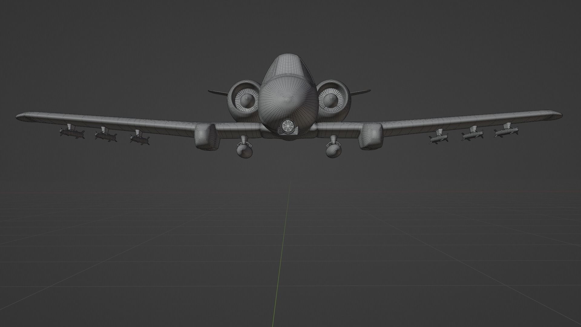 A 10 Thunderbolt Attack Plane 3D model_26