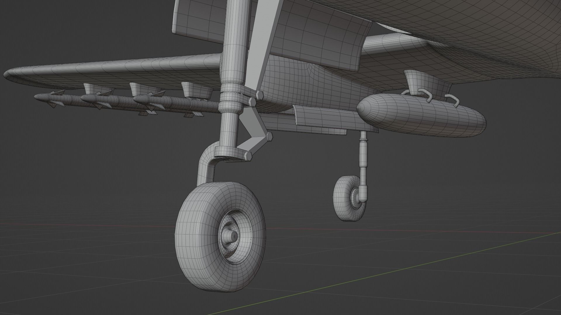 A 10 Thunderbolt Attack Plane 3D model_23