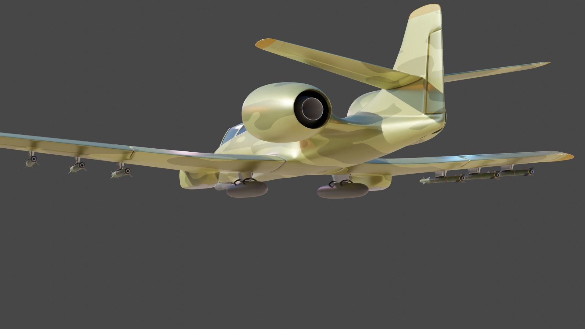A 10 Thunderbolt Attack Plane 3D model_14