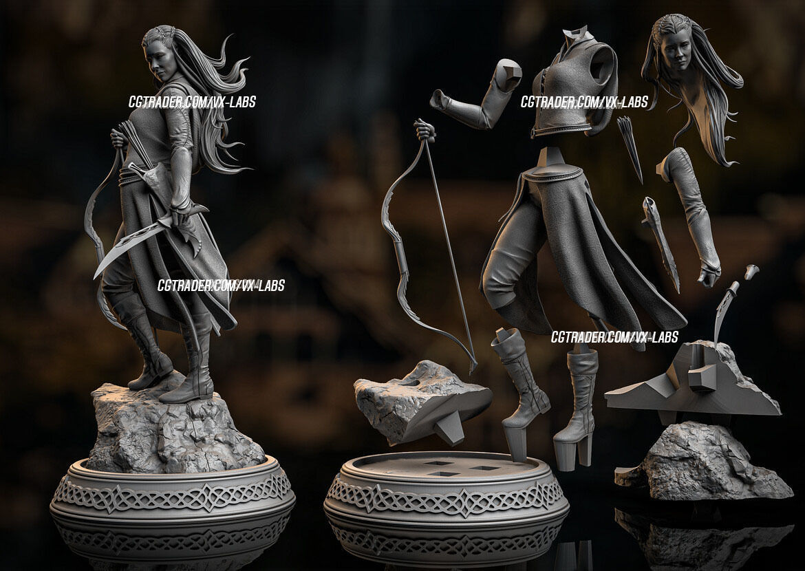 Tauriel from The Hobbit 3D print model_3