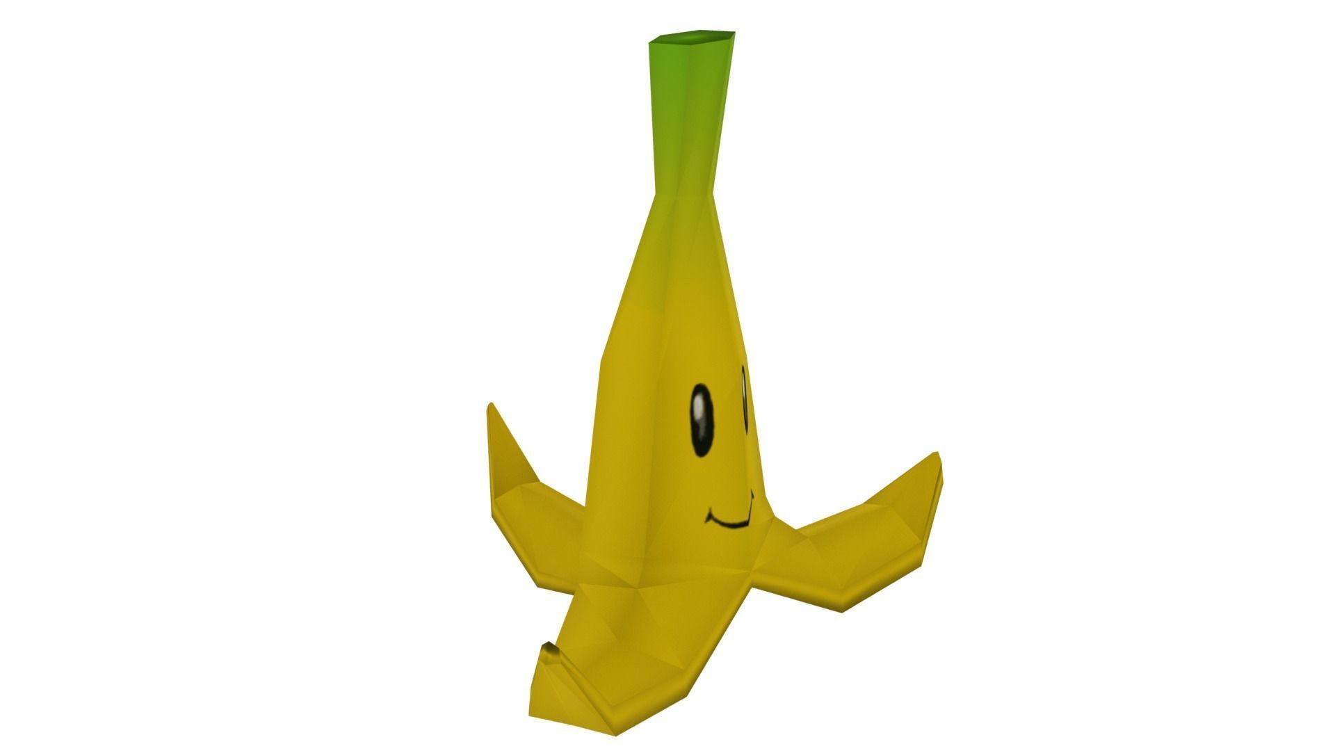 MarioBros Banana Low-poly 3D model_4