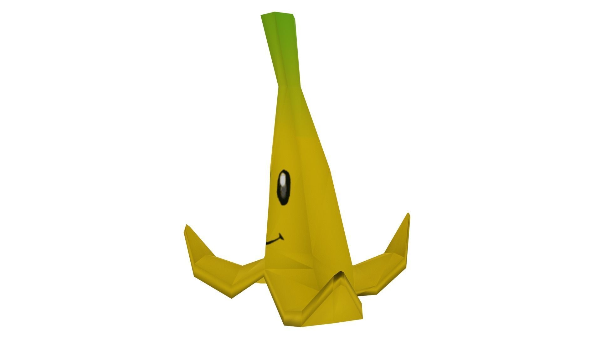 MarioBros Banana Low-poly 3D model_10