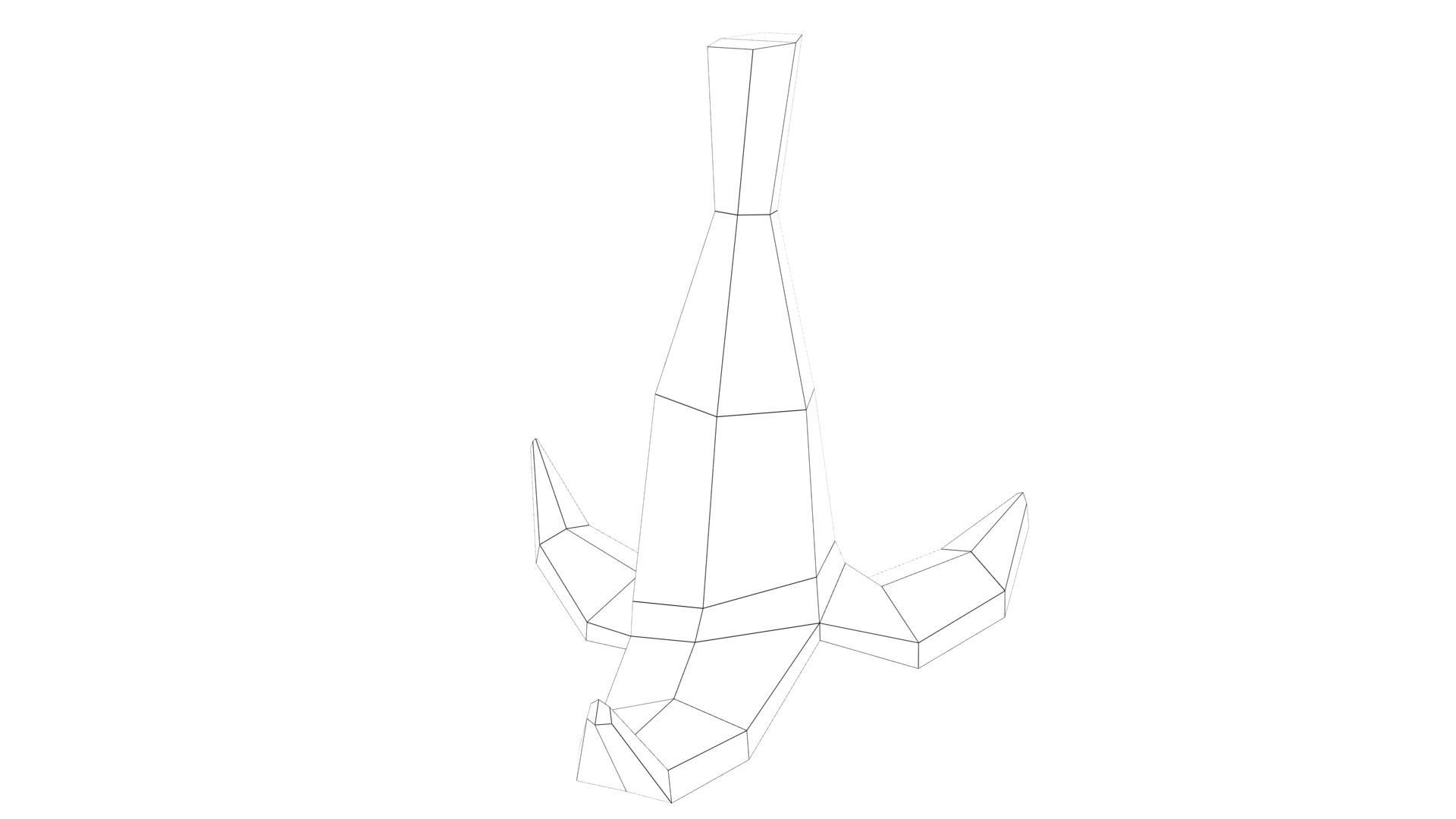 MarioBros Banana Low-poly 3D model_31