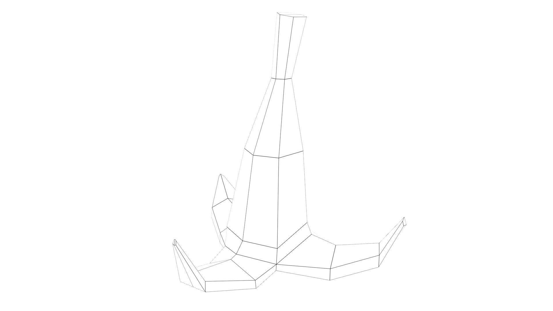 MarioBros Banana Low-poly 3D model_29