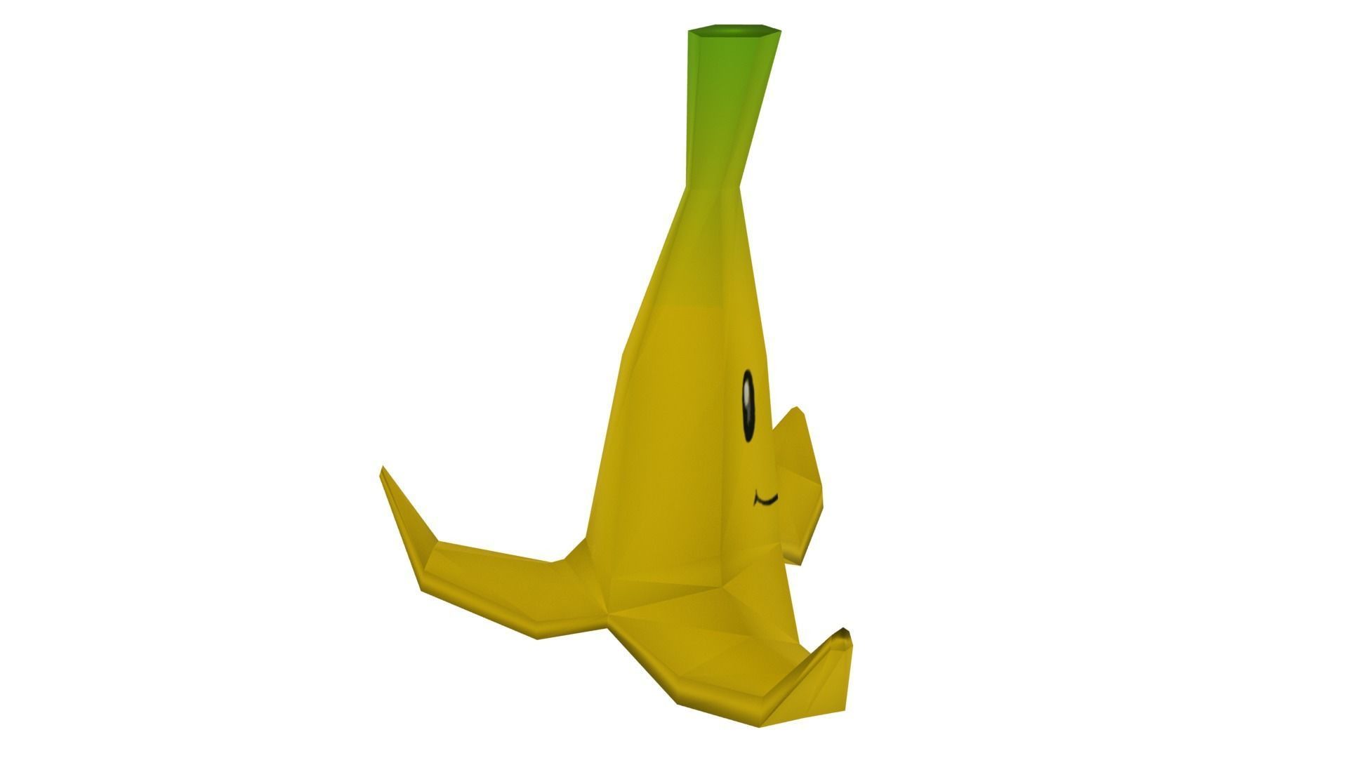 MarioBros Banana Low-poly 3D model_3