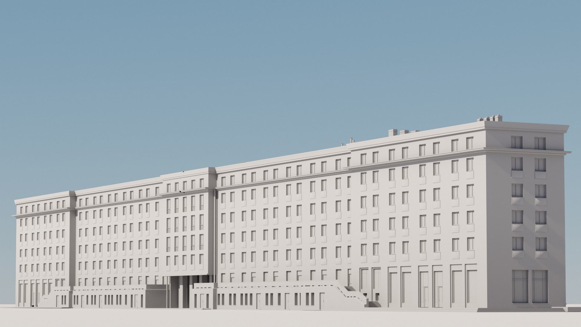 Eastern European Building 009 Low-poly 3D model_1