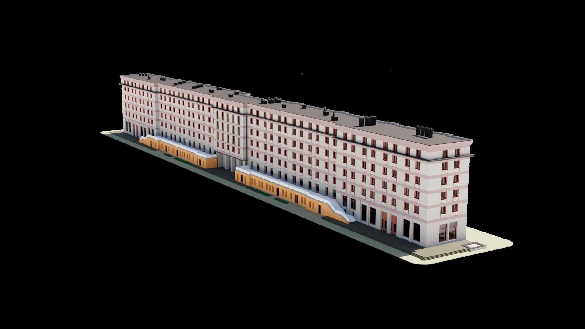 Eastern European Building 009 Low-poly 3D model_24
