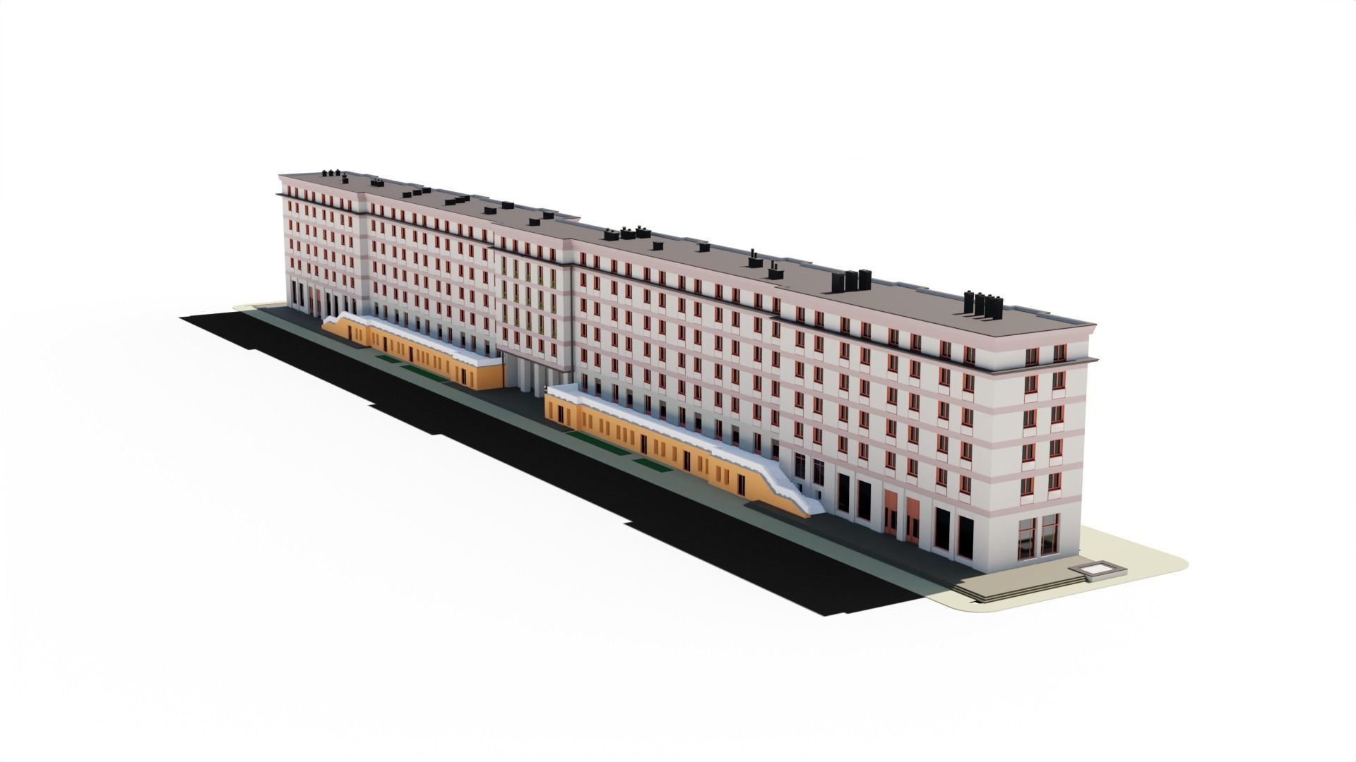 Eastern European Building 009 Low-poly 3D model_25
