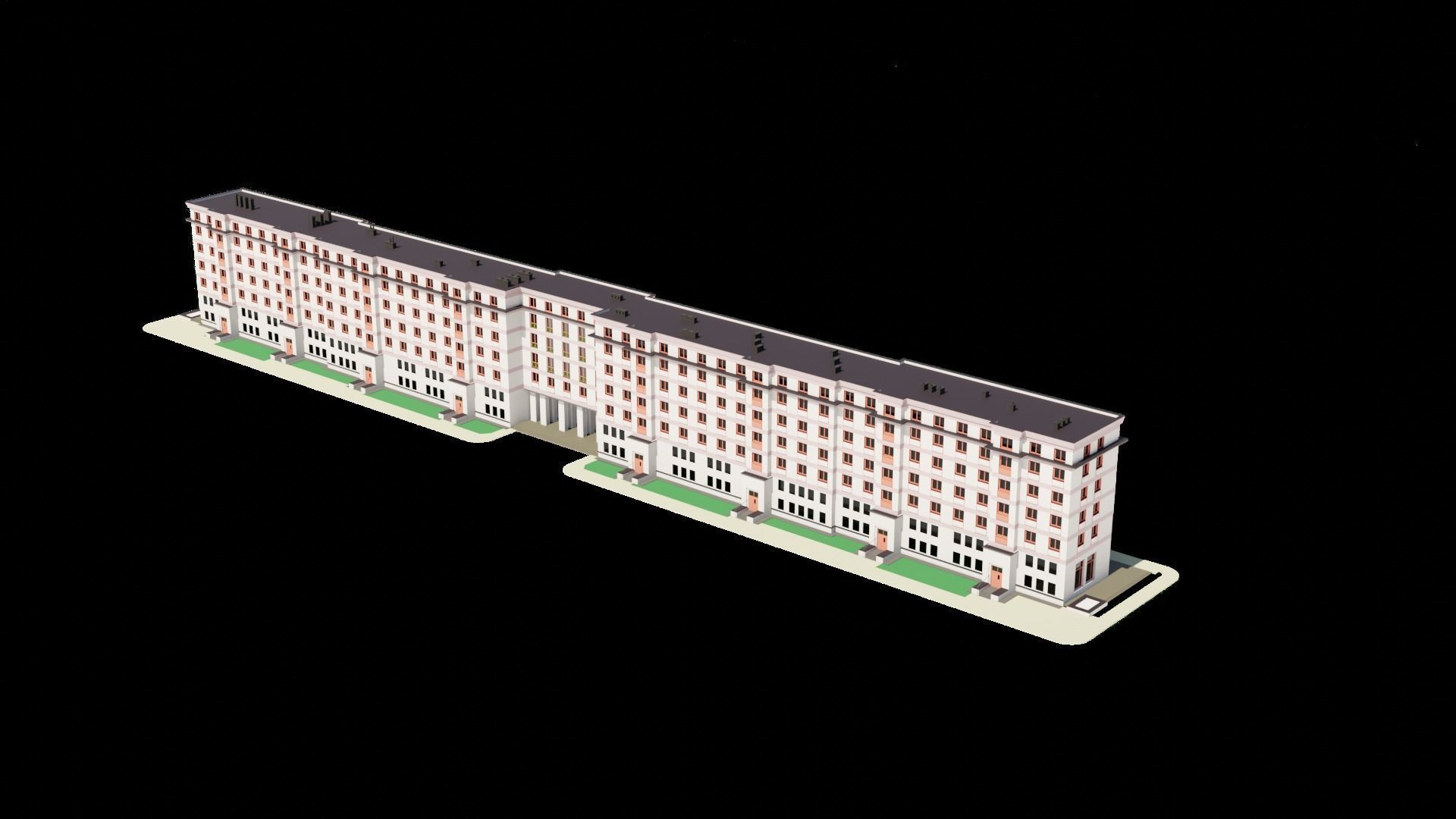 Eastern European Building 009 Low-poly 3D model_21