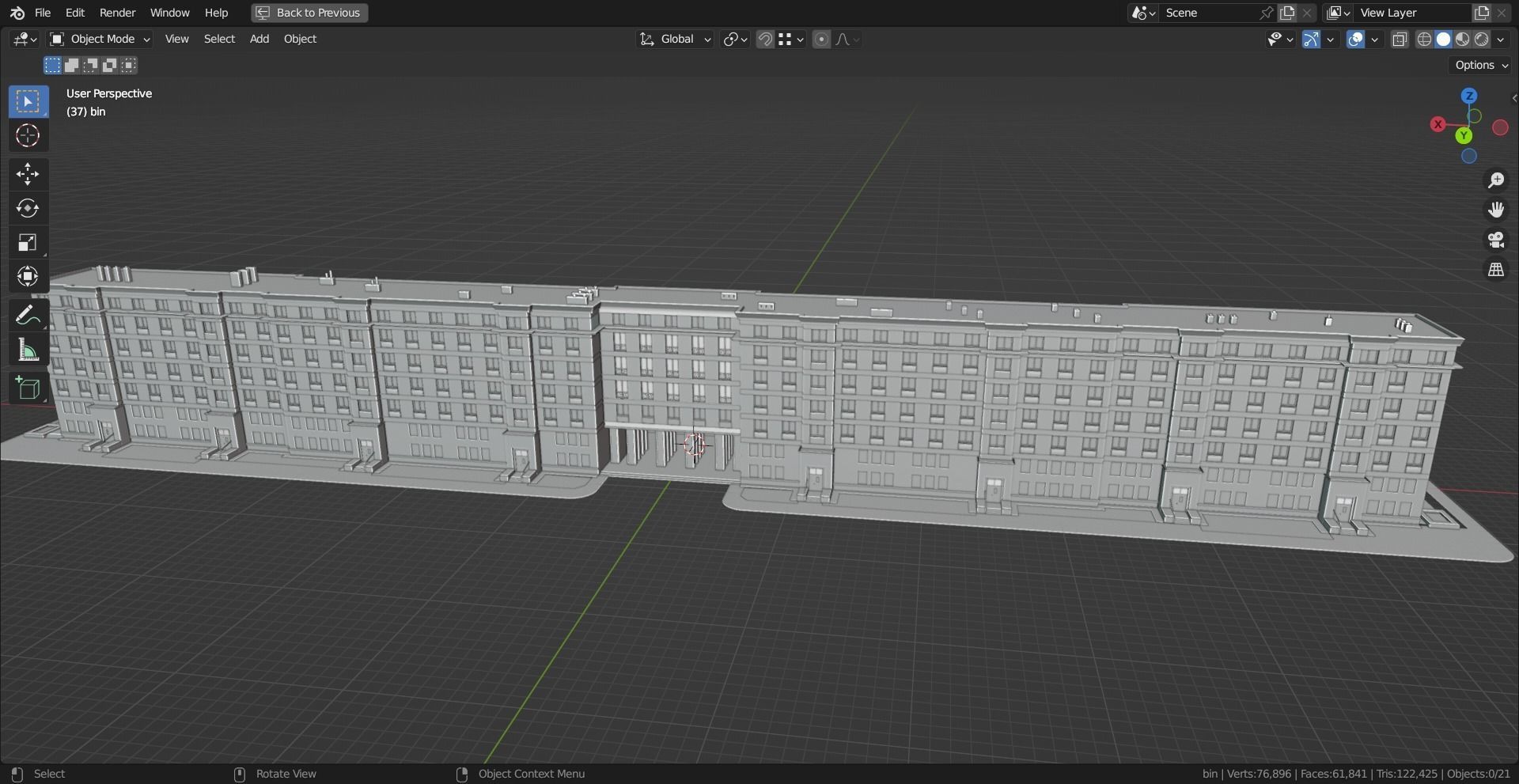 Eastern European Building 009 Low-poly 3D model_10