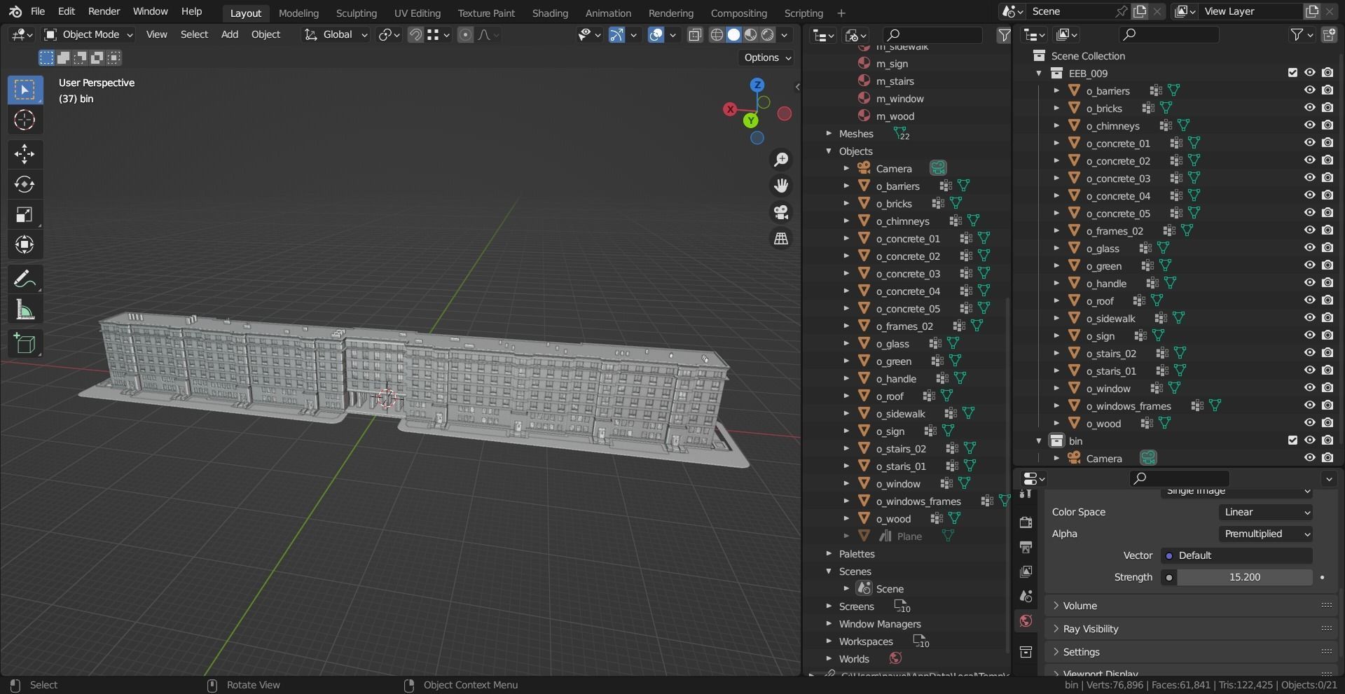 Eastern European Building 009 Low-poly 3D model_11