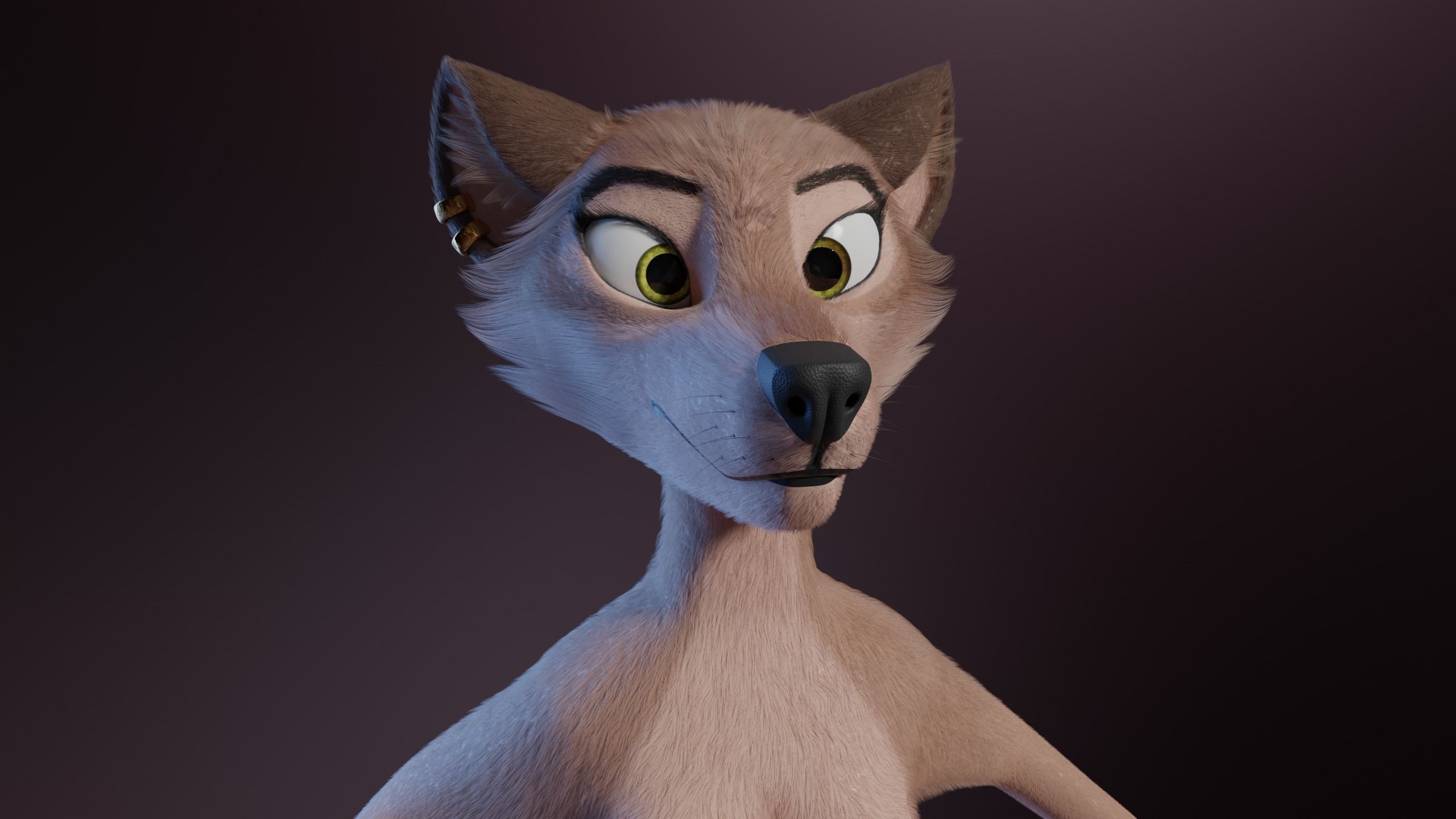Maylin Anthro Wolf 3D model_3