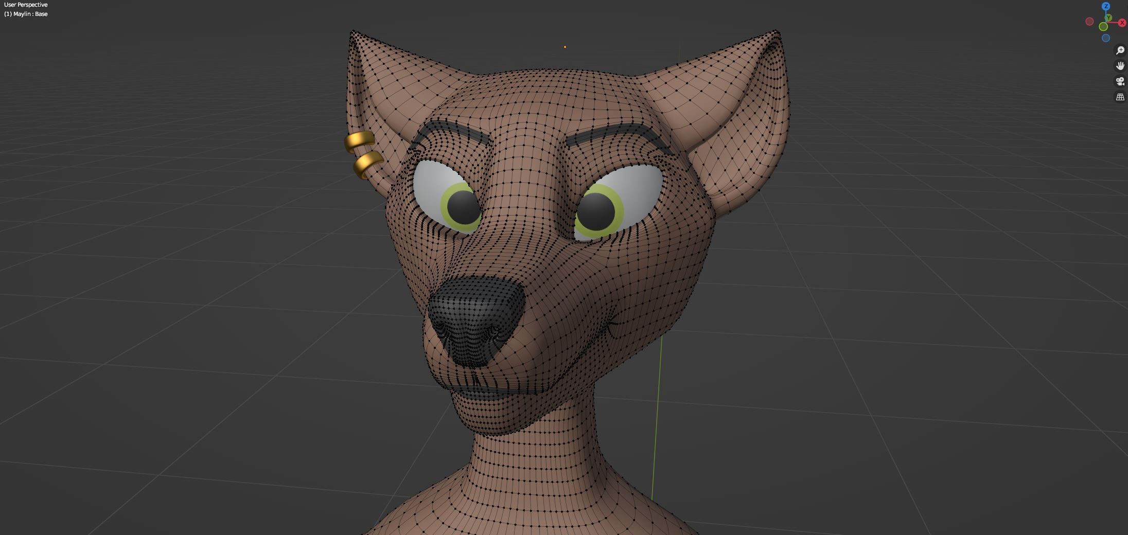 Maylin Anthro Wolf 3D model_70