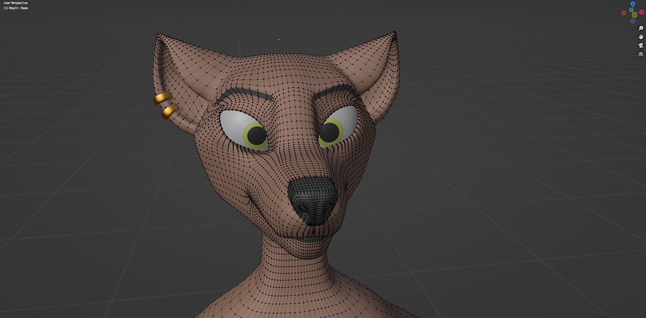 Maylin Anthro Wolf 3D model_69