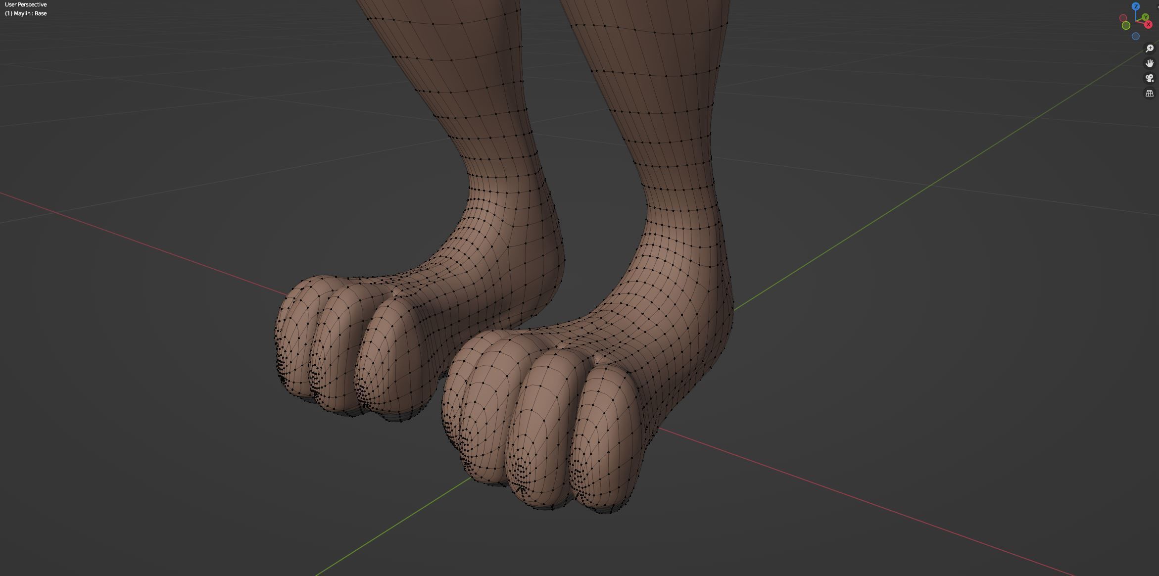 Maylin Anthro Wolf 3D model_79