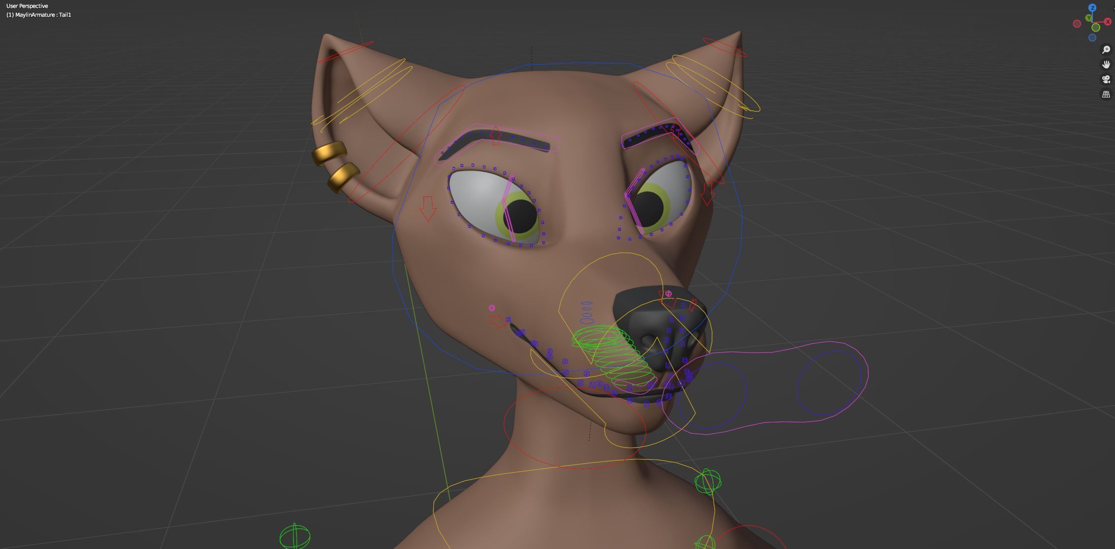Maylin Anthro Wolf 3D model_53