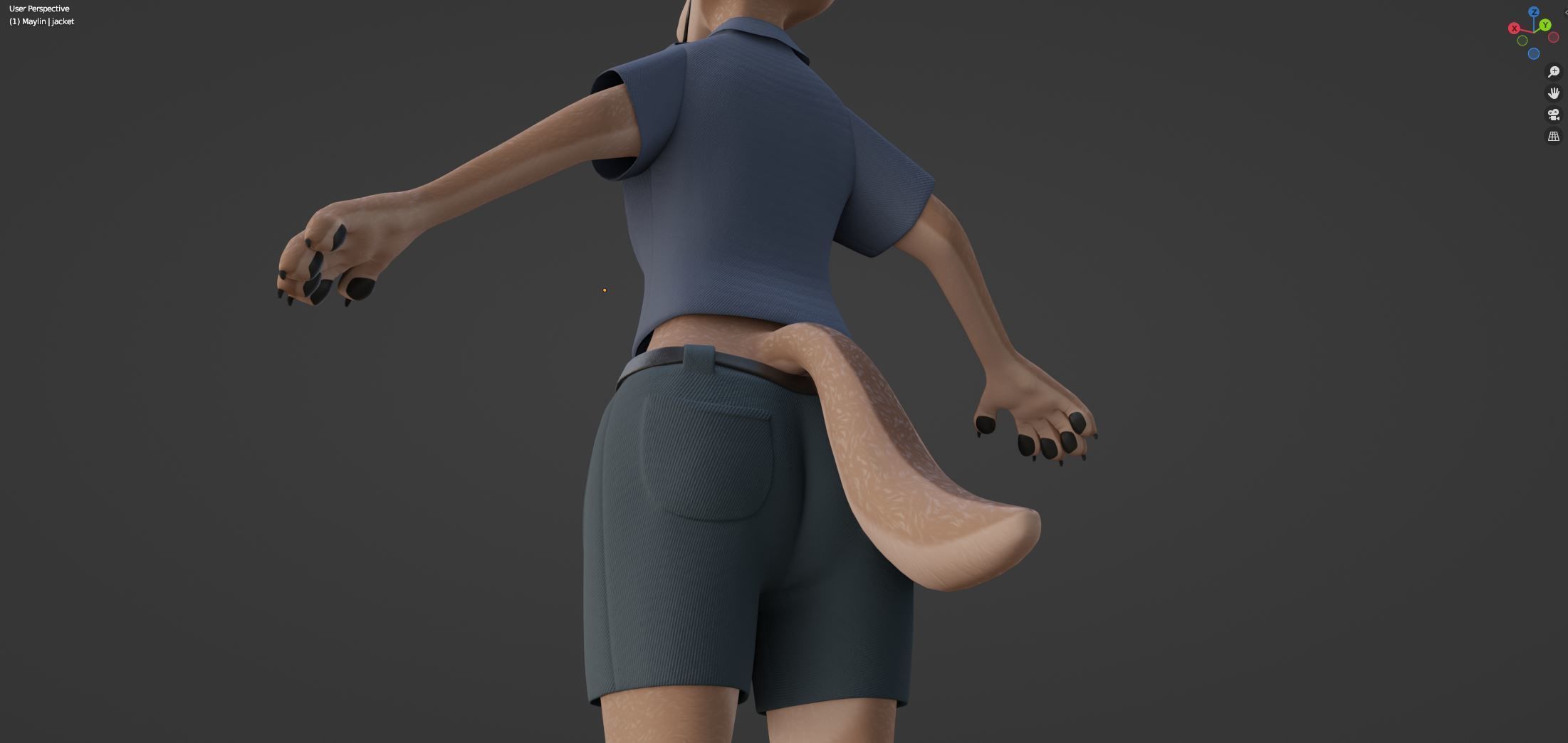 Maylin Anthro Wolf 3D model_96