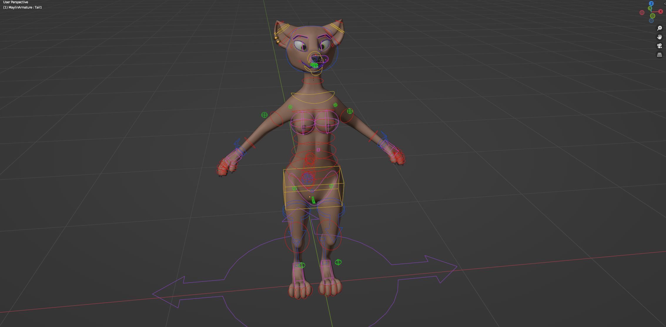 Maylin Anthro Wolf 3D model_47