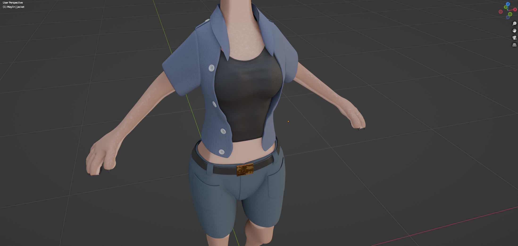 Maylin Anthro Wolf 3D model_95