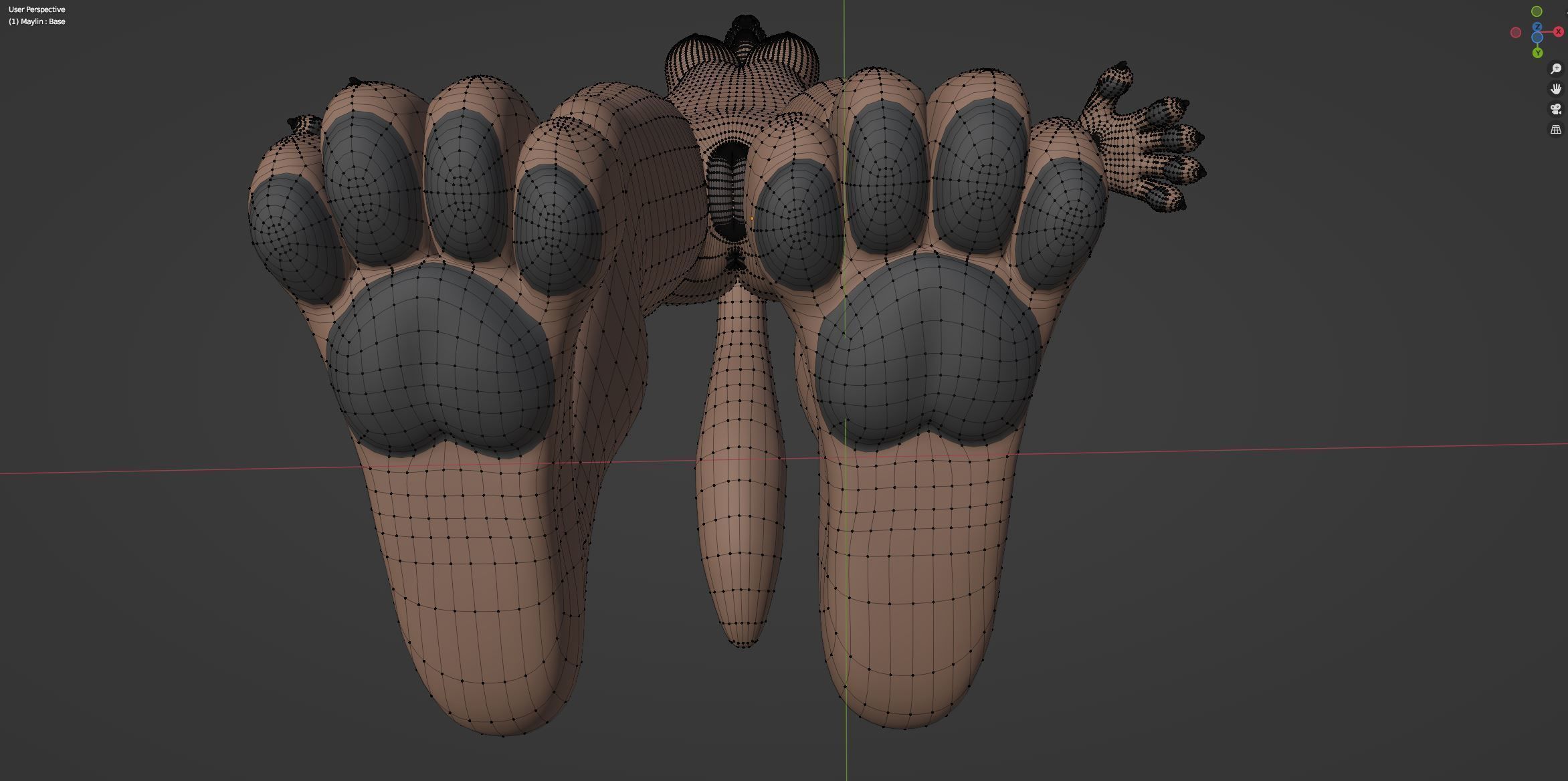 Maylin Anthro Wolf 3D model_80