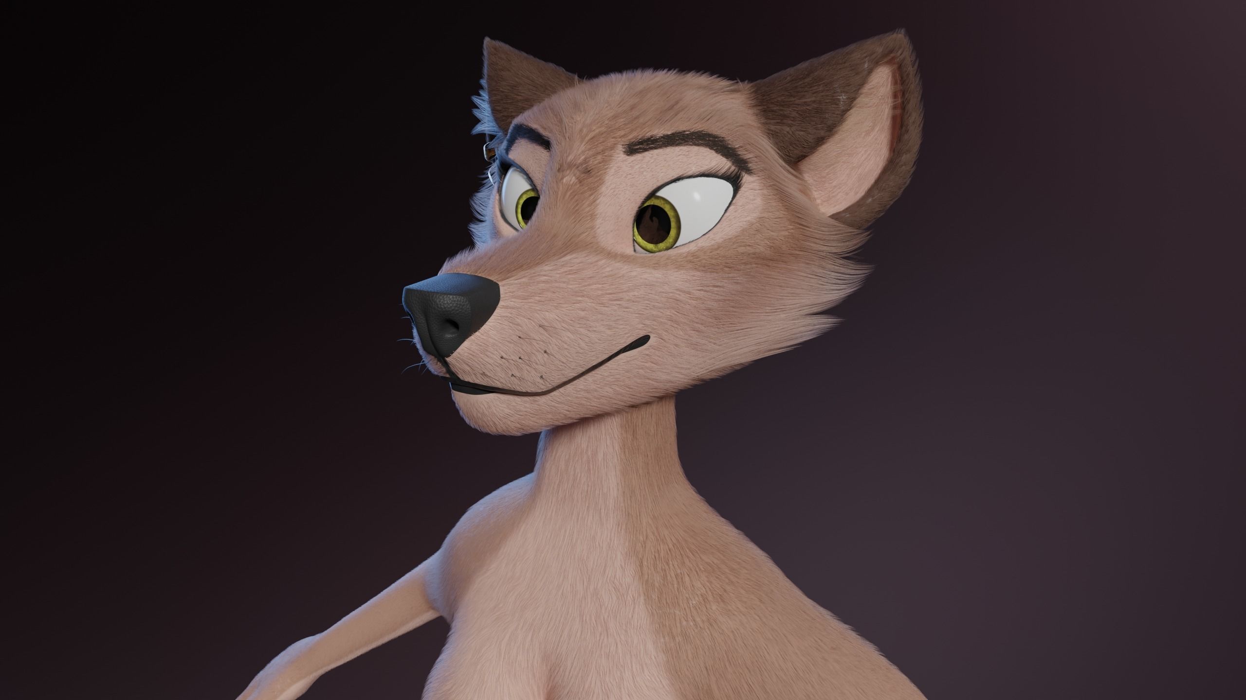 Maylin Anthro Wolf 3D model_5