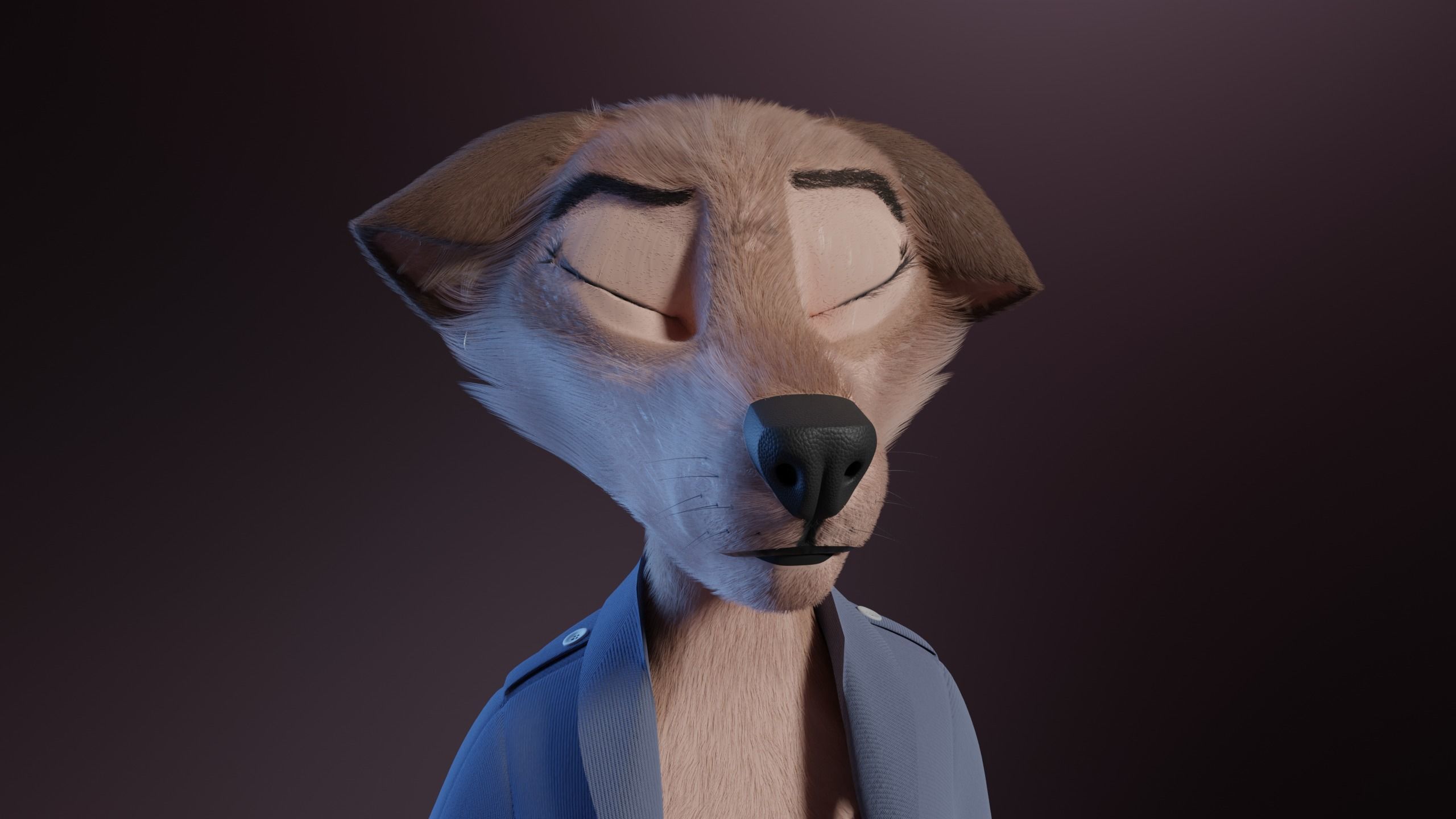 Maylin Anthro Wolf 3D model_41