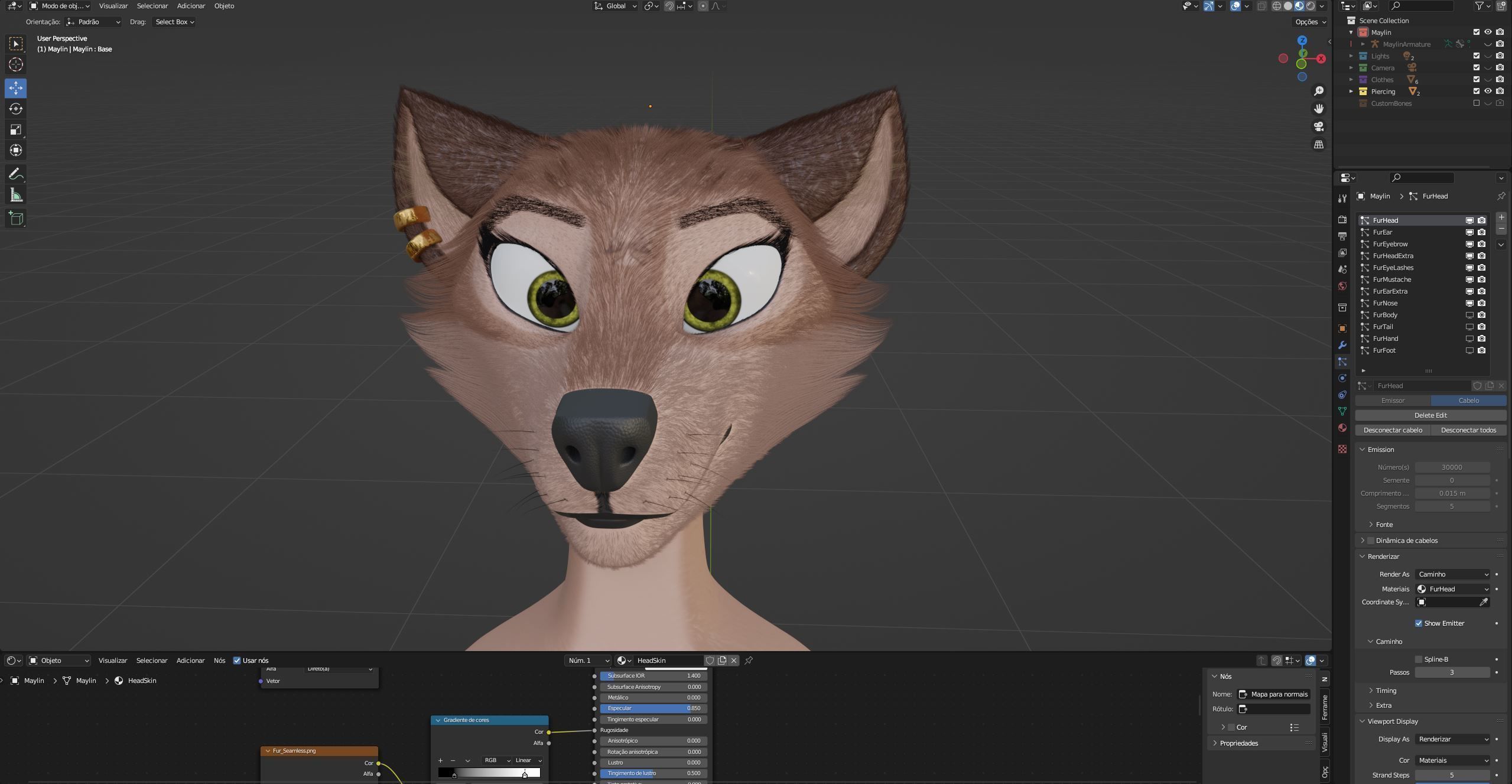 Maylin Anthro Wolf 3D model_108