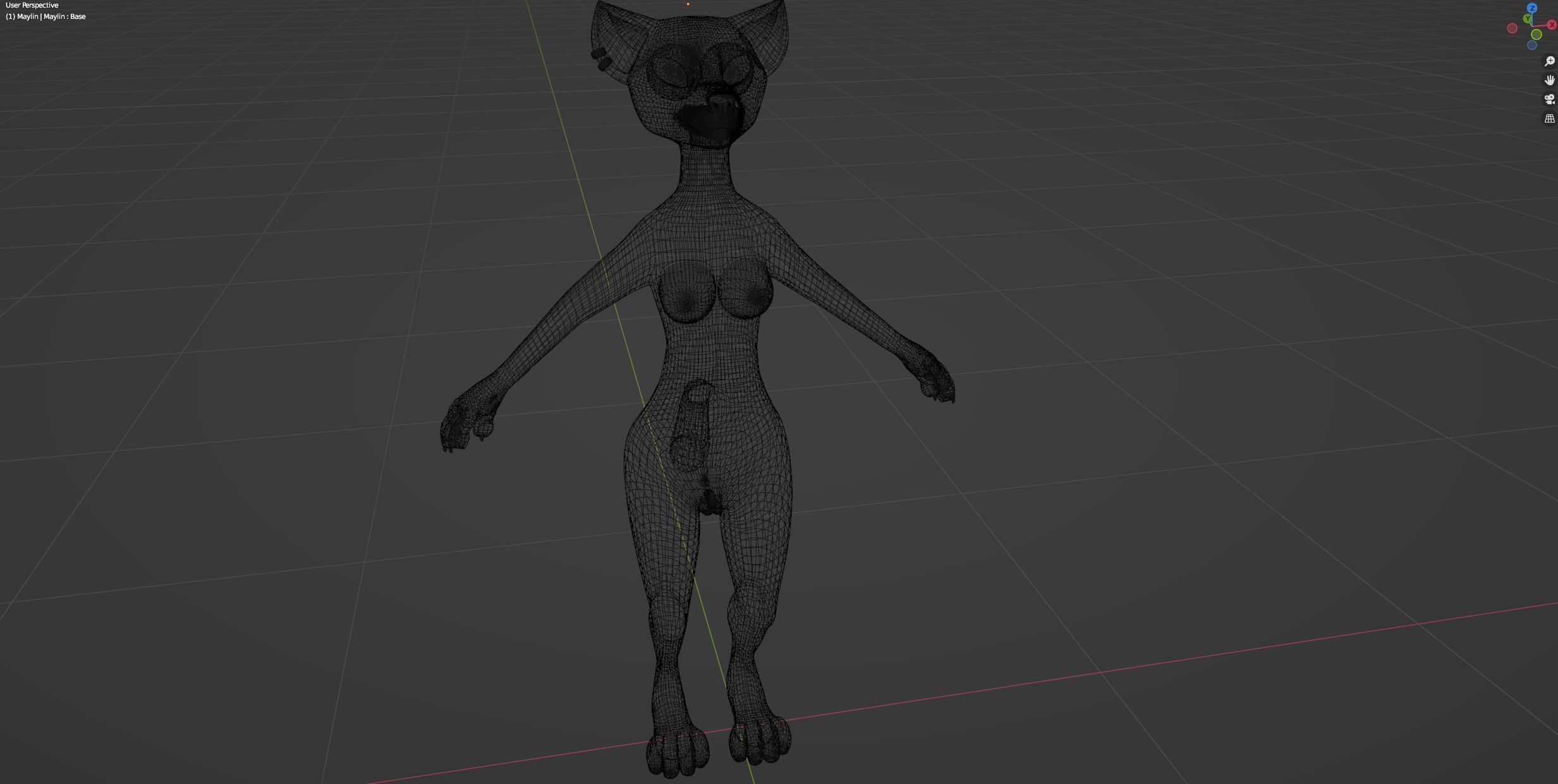 Maylin Anthro Wolf 3D model_46