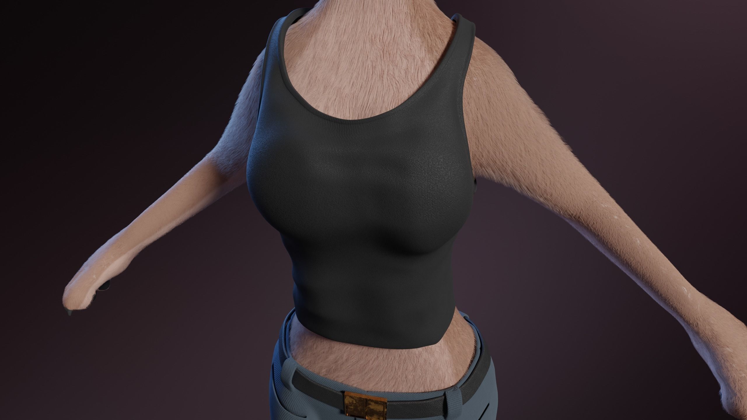 Maylin Anthro Wolf 3D model_30