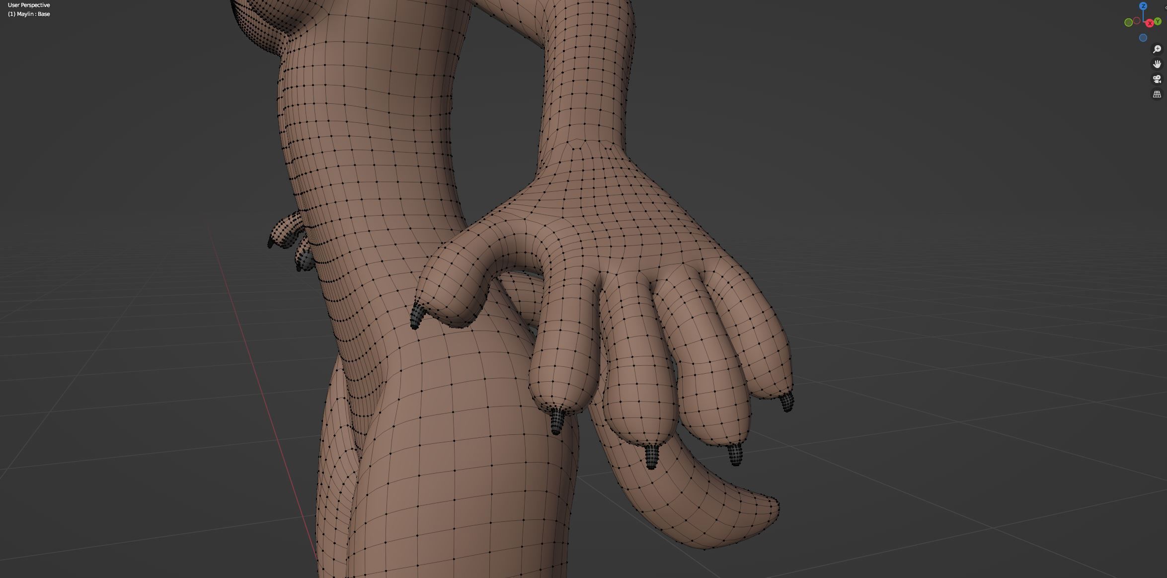 Maylin Anthro Wolf 3D model_77