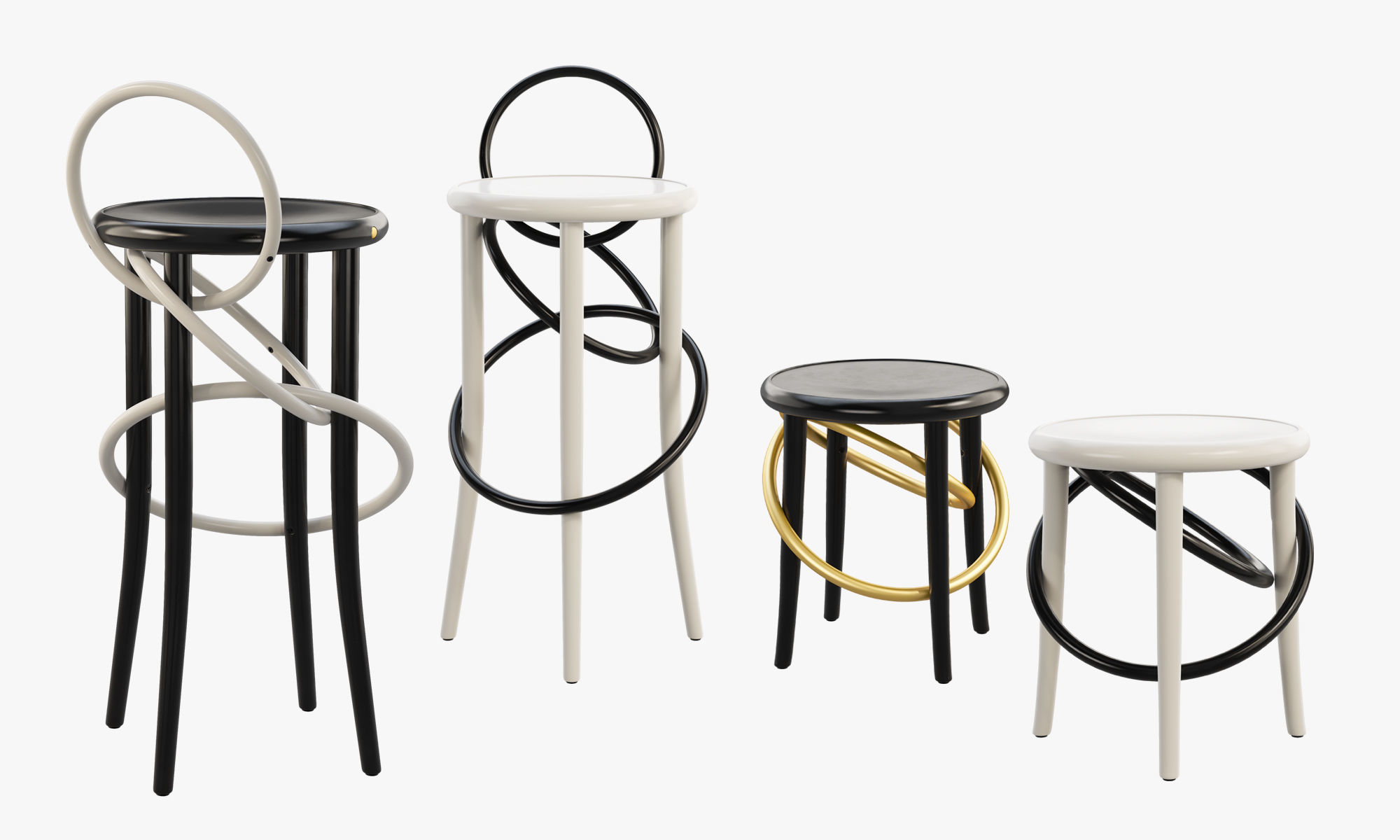 Cirque stools by Martino Gamper 3D model_2