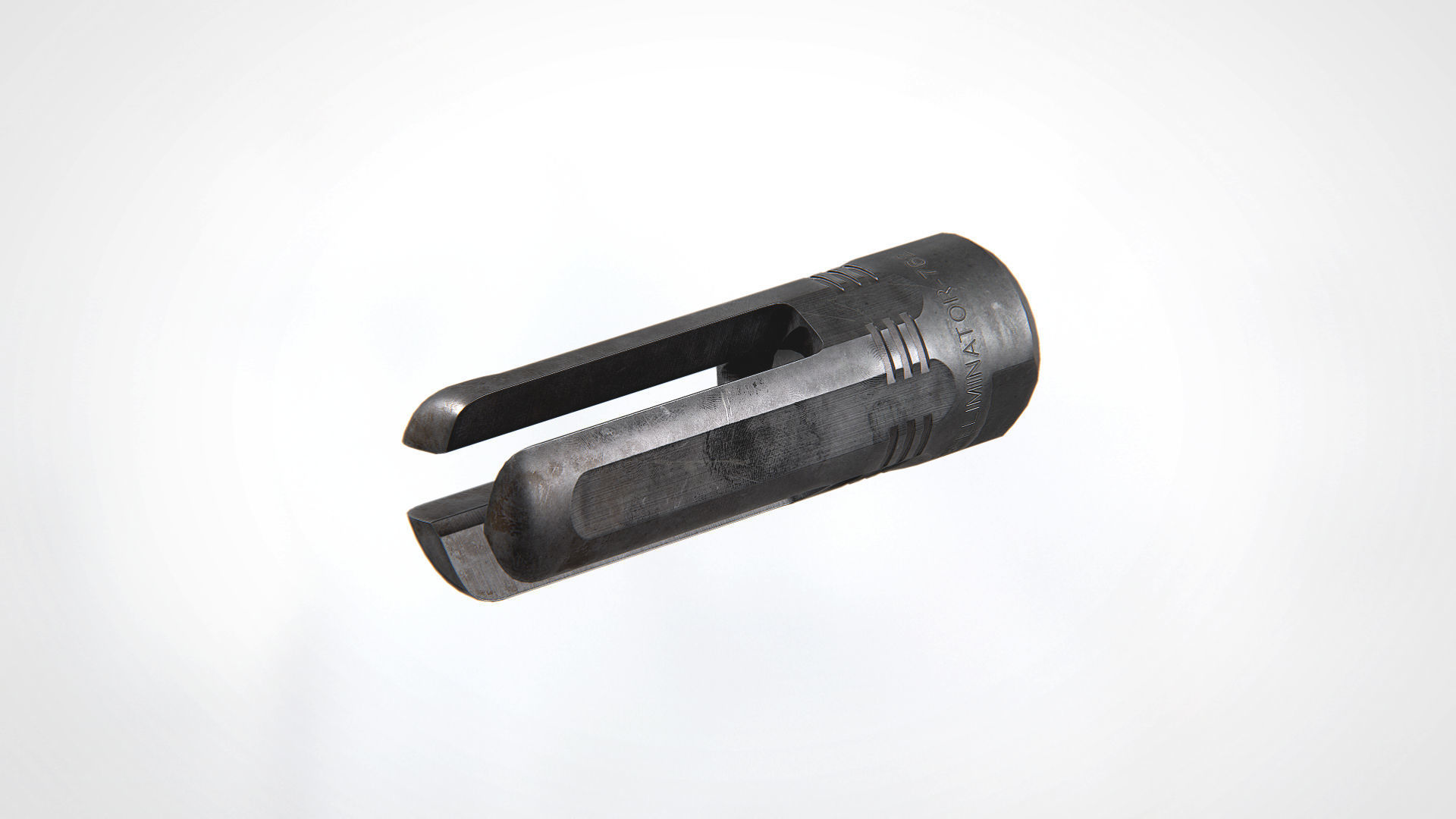 3P Eliminator-762 Flash Hider Low-poly 3D model_3