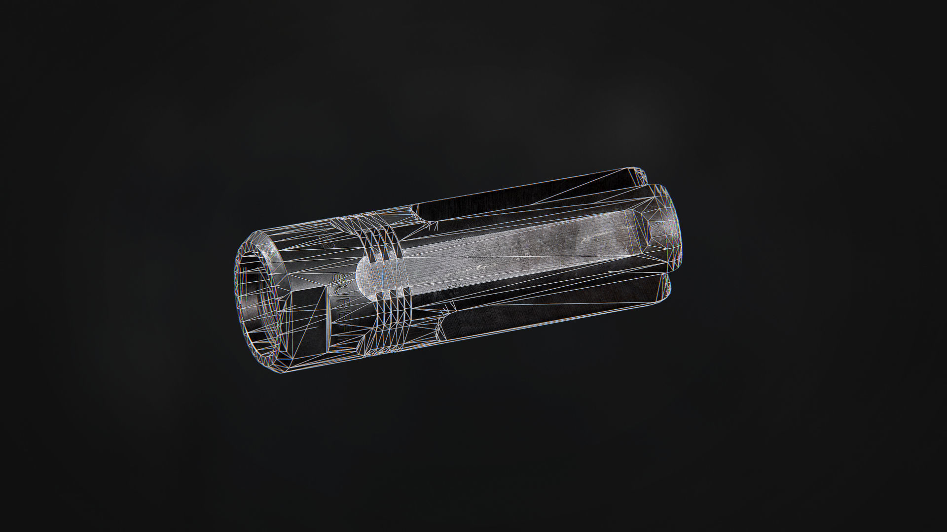 3P Eliminator-762 Flash Hider Low-poly 3D model_7