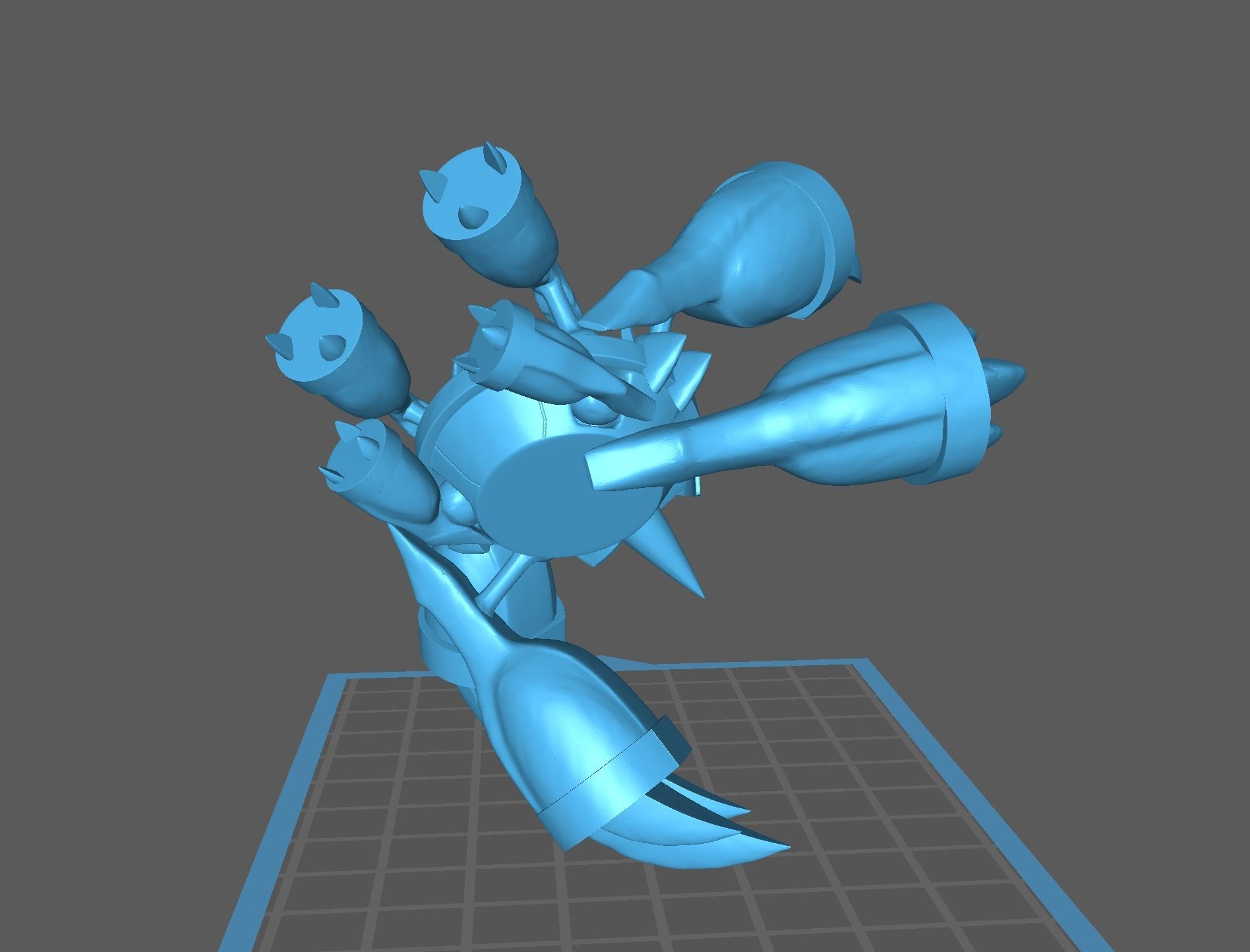 Mega Metagross pokemon 3D print model 3D print model_14