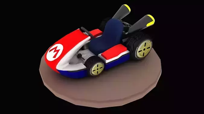Mario Kart Low-poly 3D model