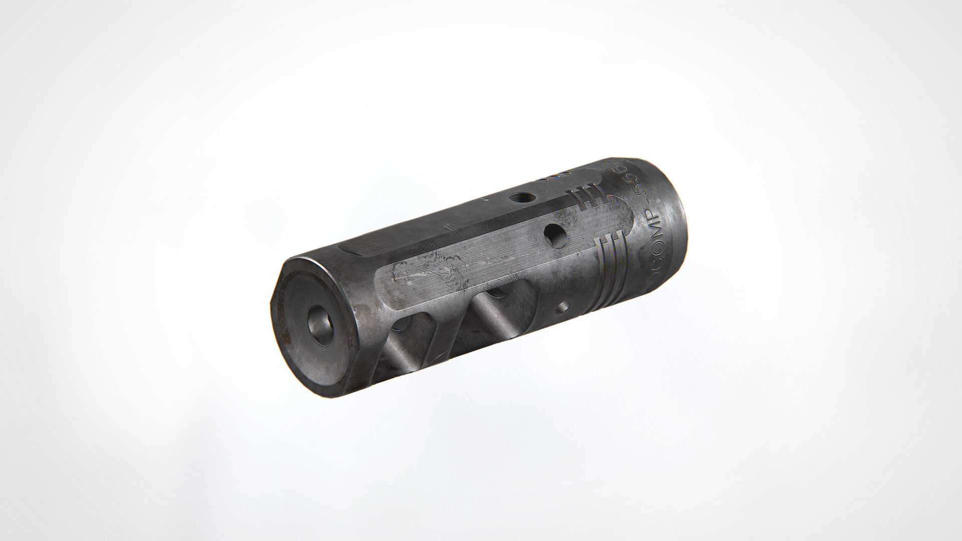 PROCOMP-556 Muzzle Brake Low-poly 3D model_3