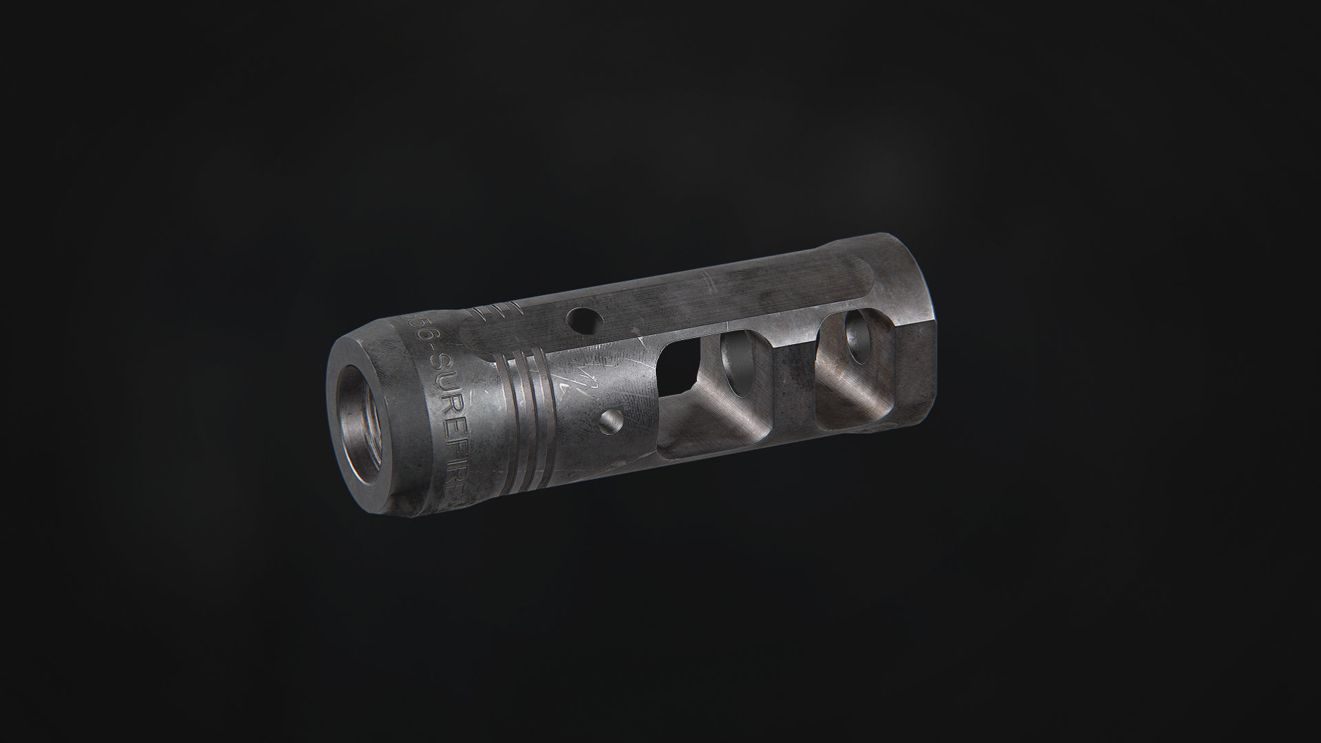 PROCOMP-556 Muzzle Brake Low-poly 3D model_2