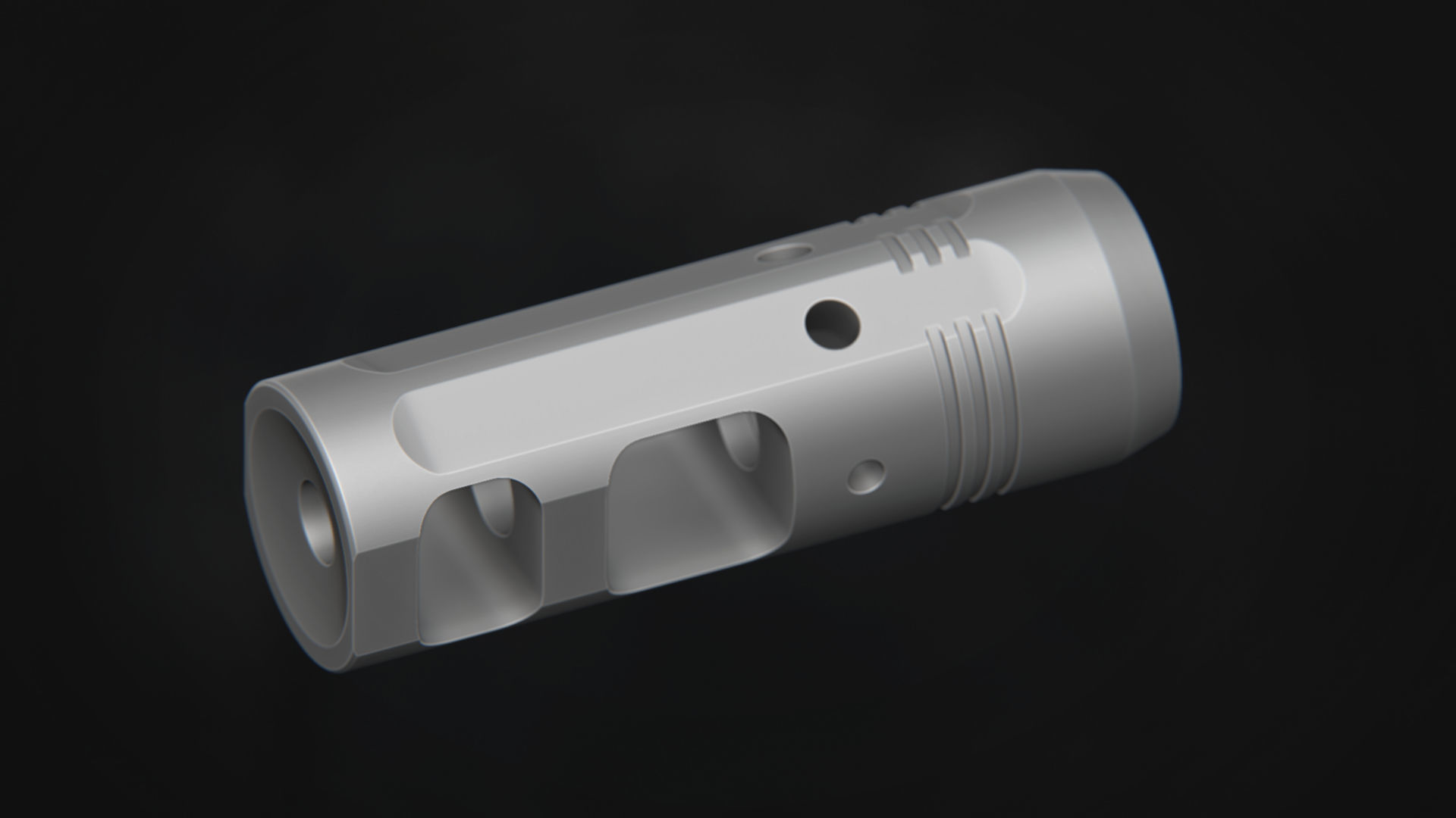 PROCOMP-556 Muzzle Brake Low-poly 3D model_8