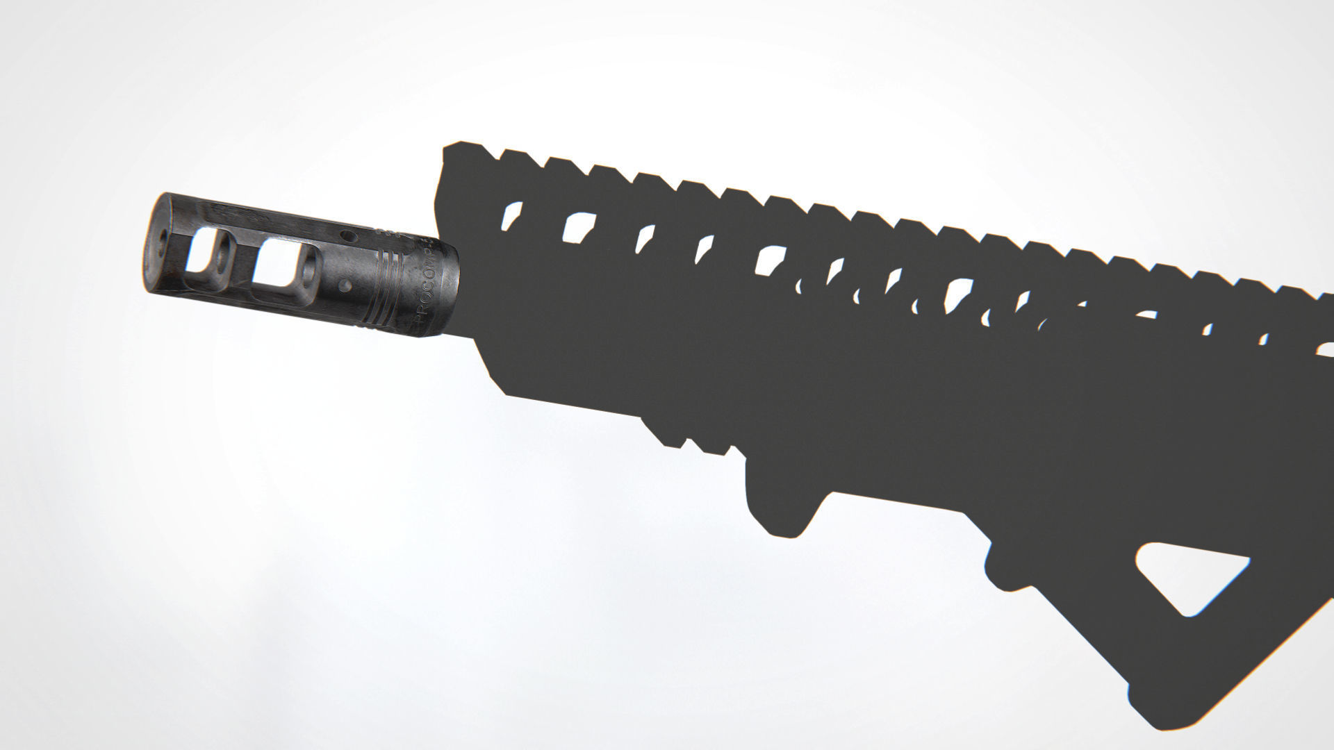PROCOMP-556 Muzzle Brake Low-poly 3D model_5