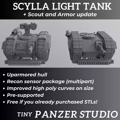 Scylla Light Tank Sentinel 3D print model