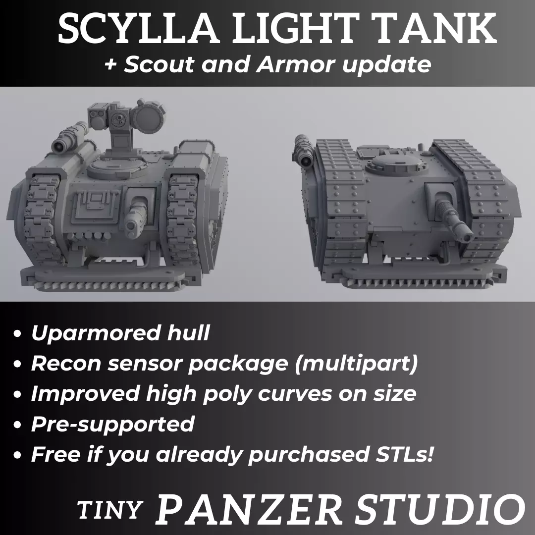 Scylla Light Tank Sentinel 3D print model_0