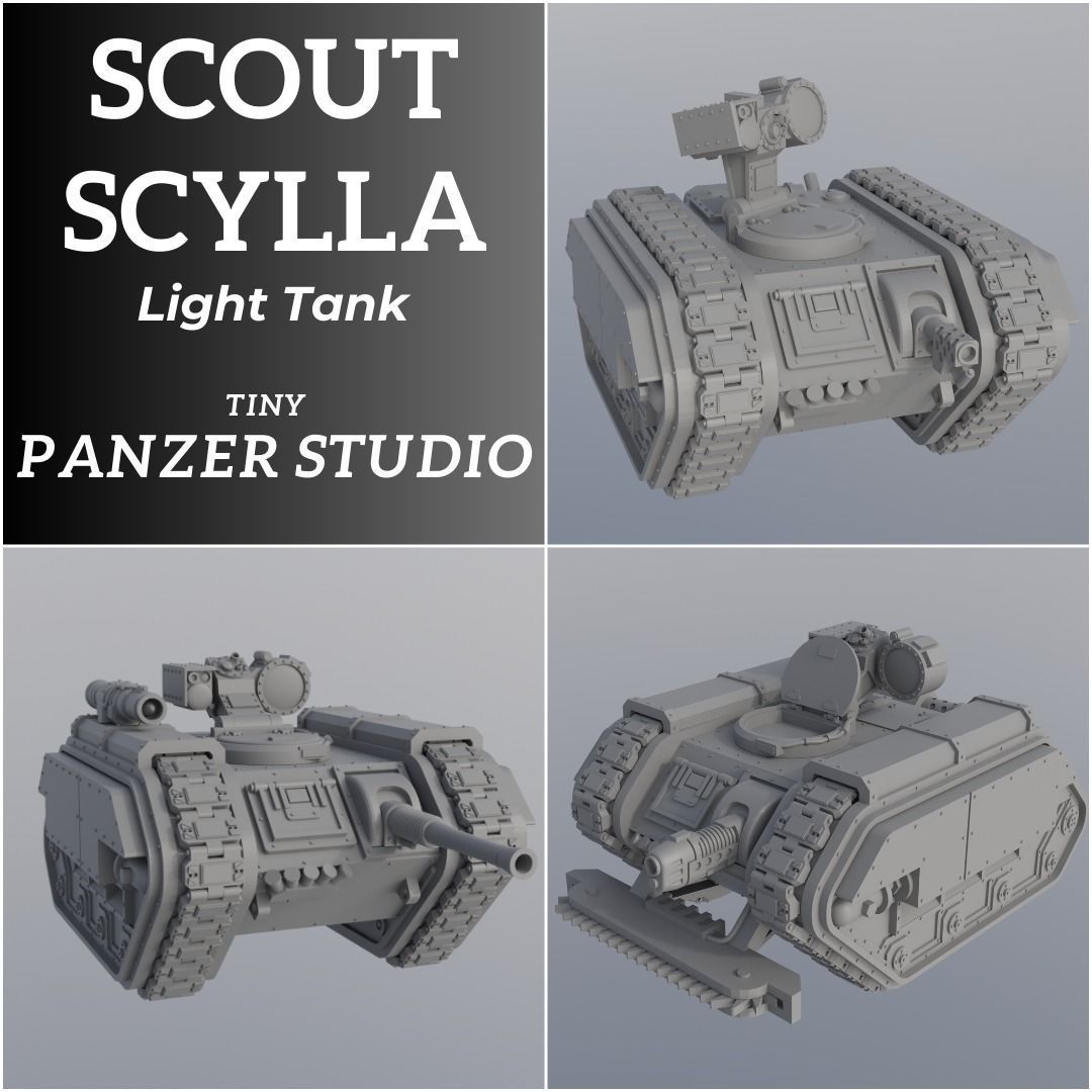 Scylla Light Tank Sentinel 3D print model_3