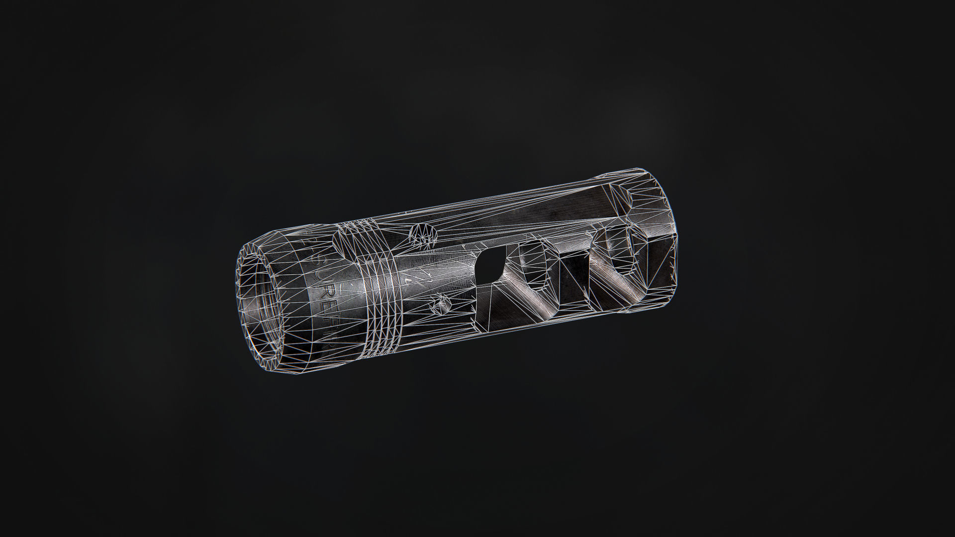 PROCOMP-762 Muzzle Brake Low-poly 3D model_7