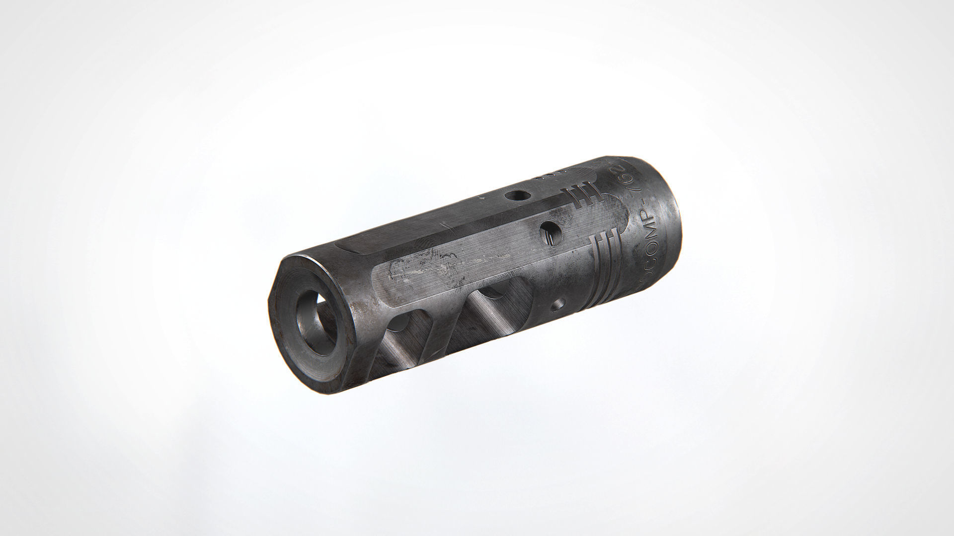 PROCOMP-762 Muzzle Brake Low-poly 3D model_3
