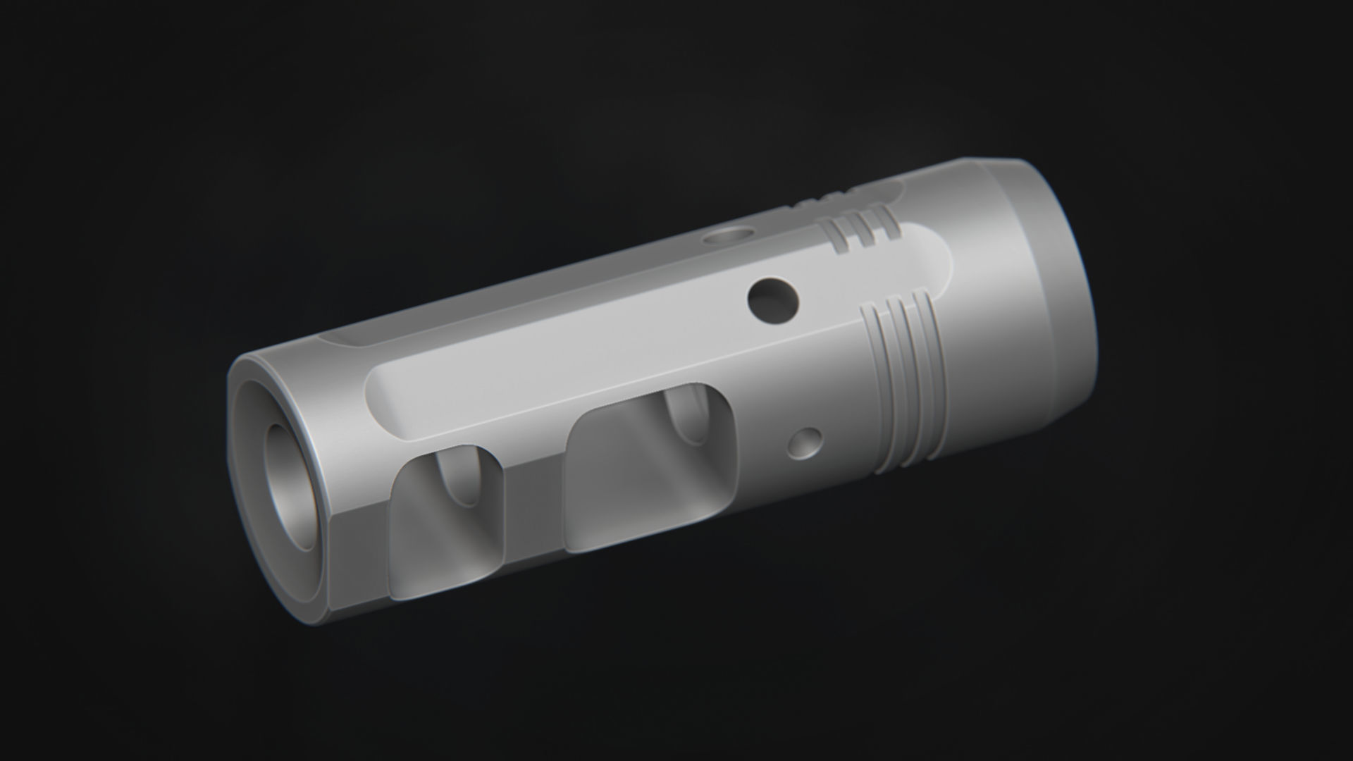 PROCOMP-762 Muzzle Brake Low-poly 3D model_8