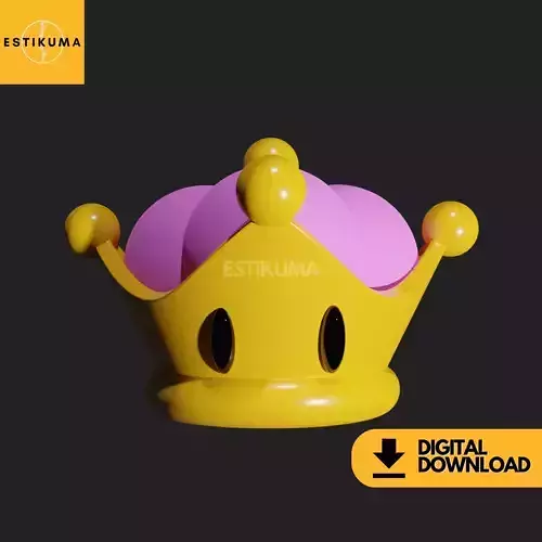 Princess Peach Crown STL 3D Files Digital Download 3D print model