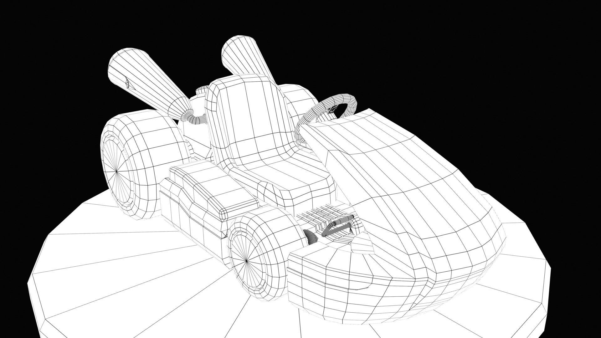 Mariobros Luigi Kart Low-poly 3D model_39