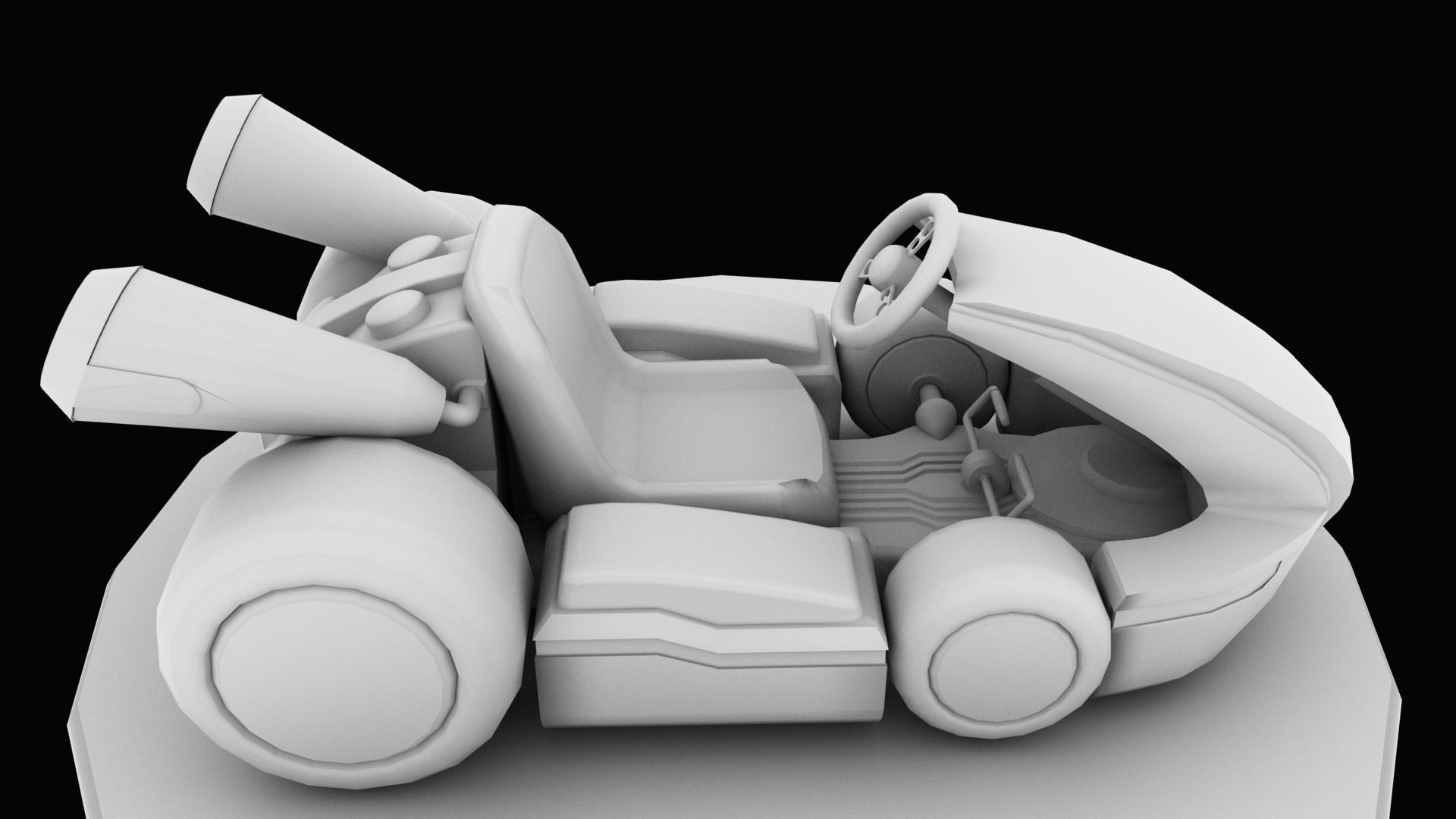 Mariobros Luigi Kart Low-poly 3D model_34