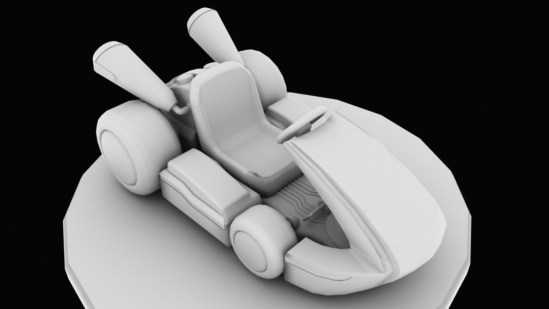 Mariobros Luigi Kart Low-poly 3D model_27