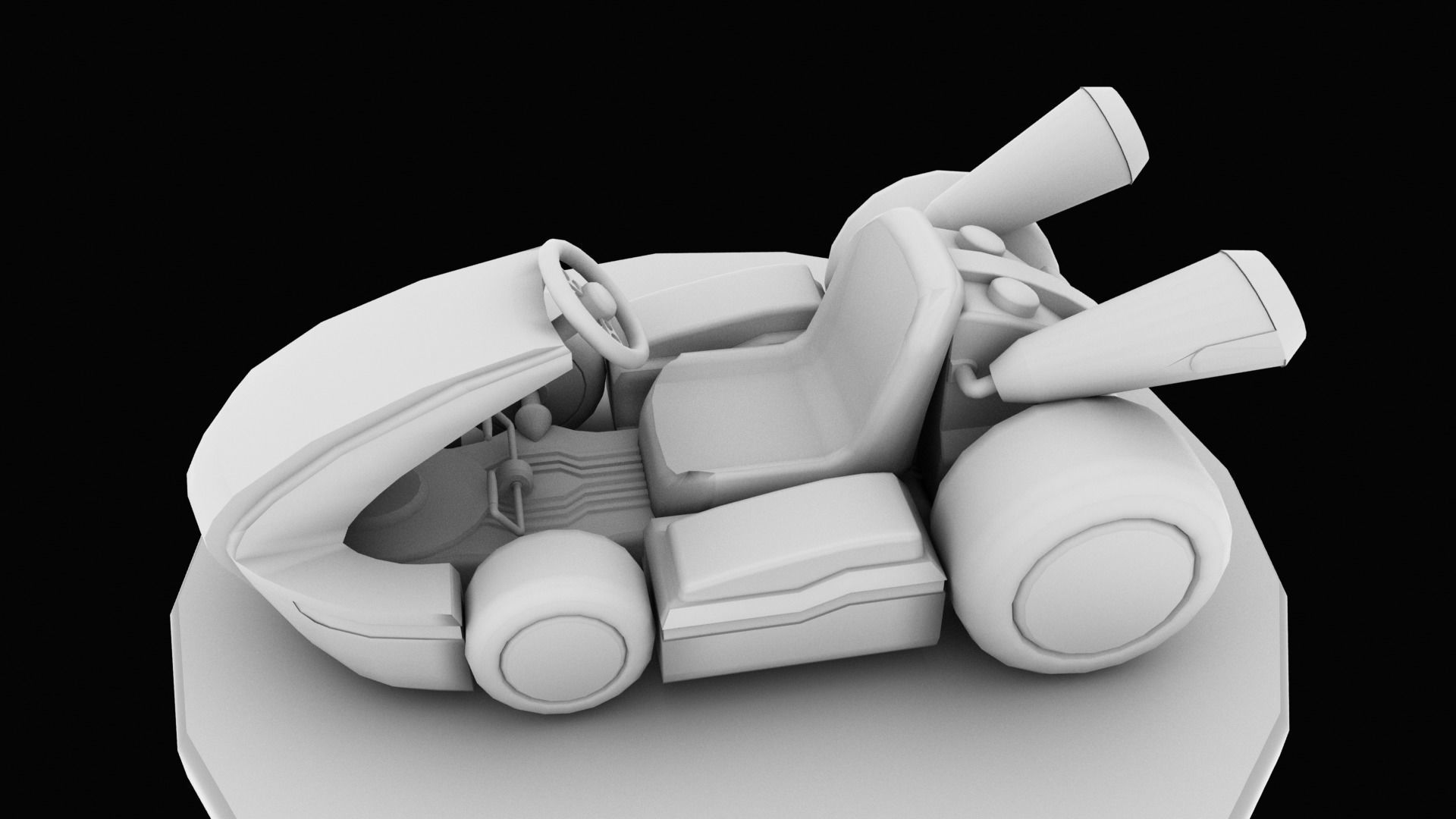 Mariobros Luigi Kart Low-poly 3D model_25